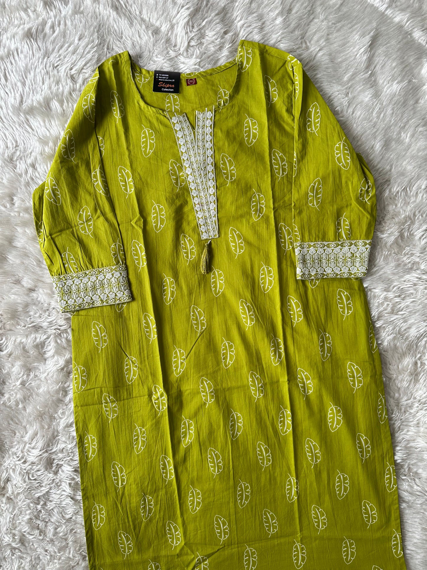 Pure Cotton Kurti Pant Dupatta Set