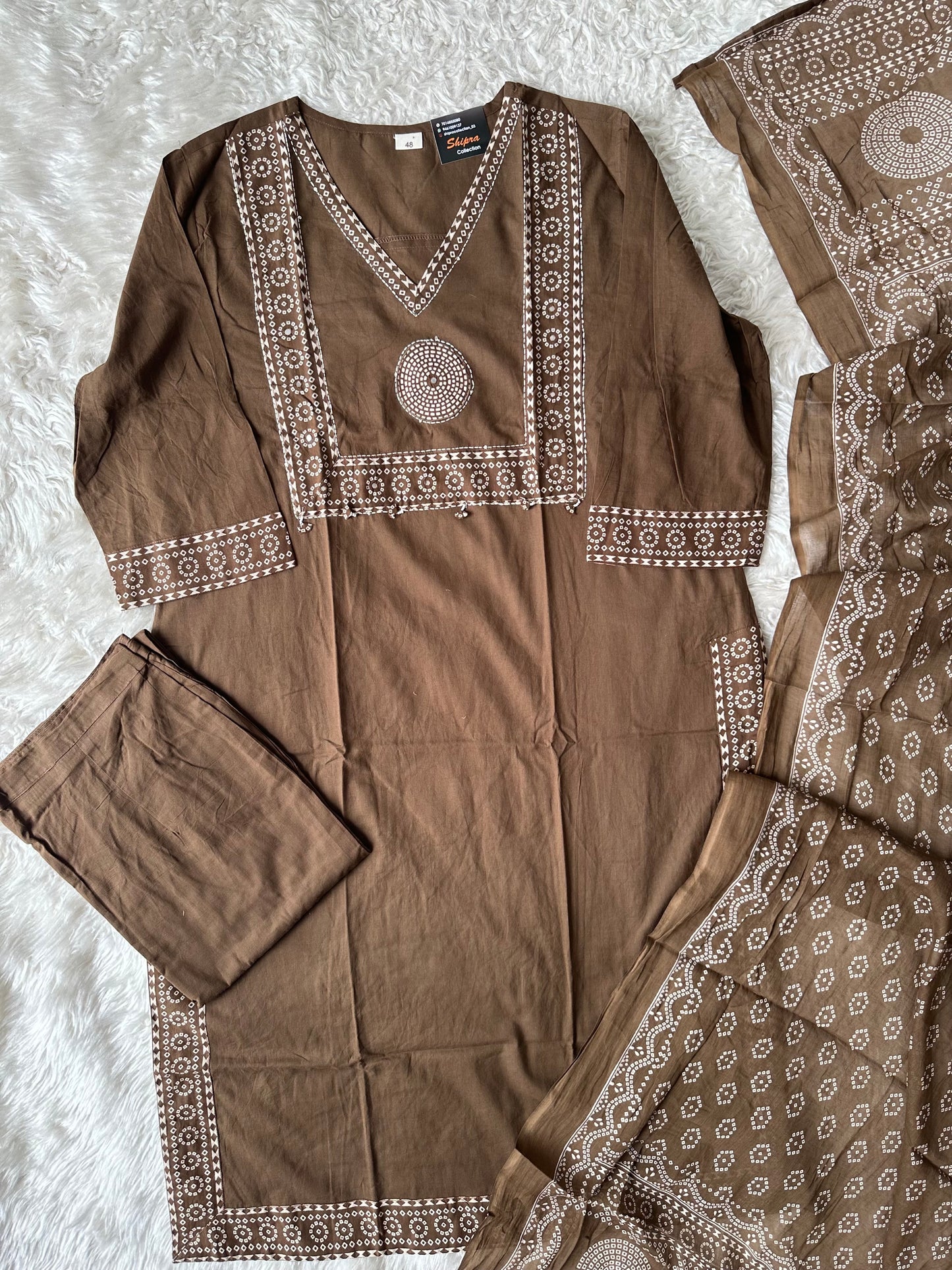 Premium Cotton Kurti Pant Dupatta Set