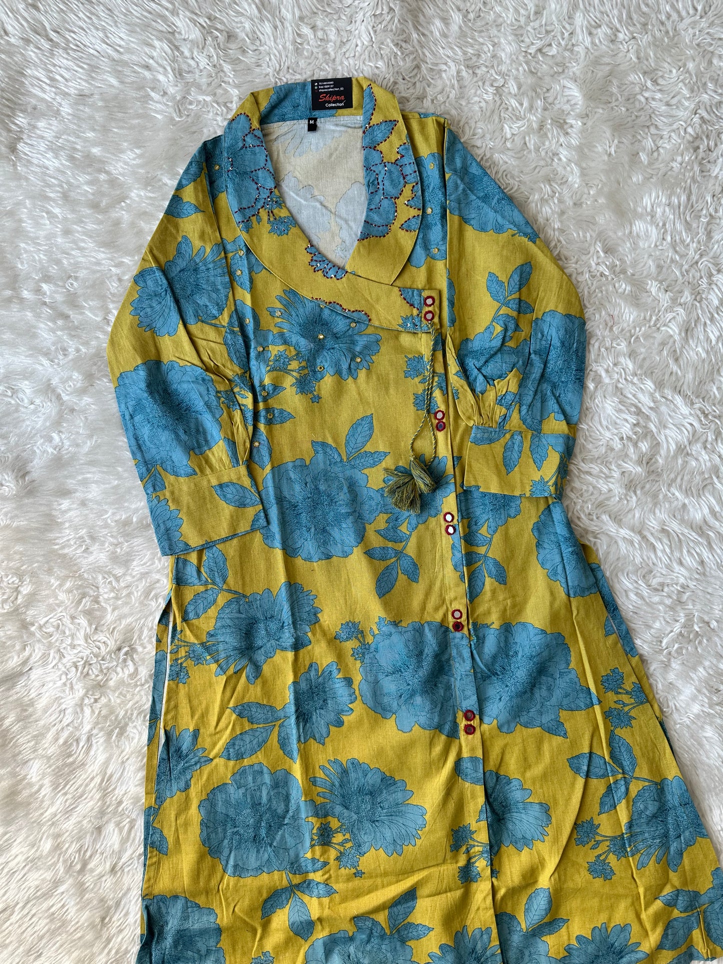 Khadi Cotton Kurti Plazo Set