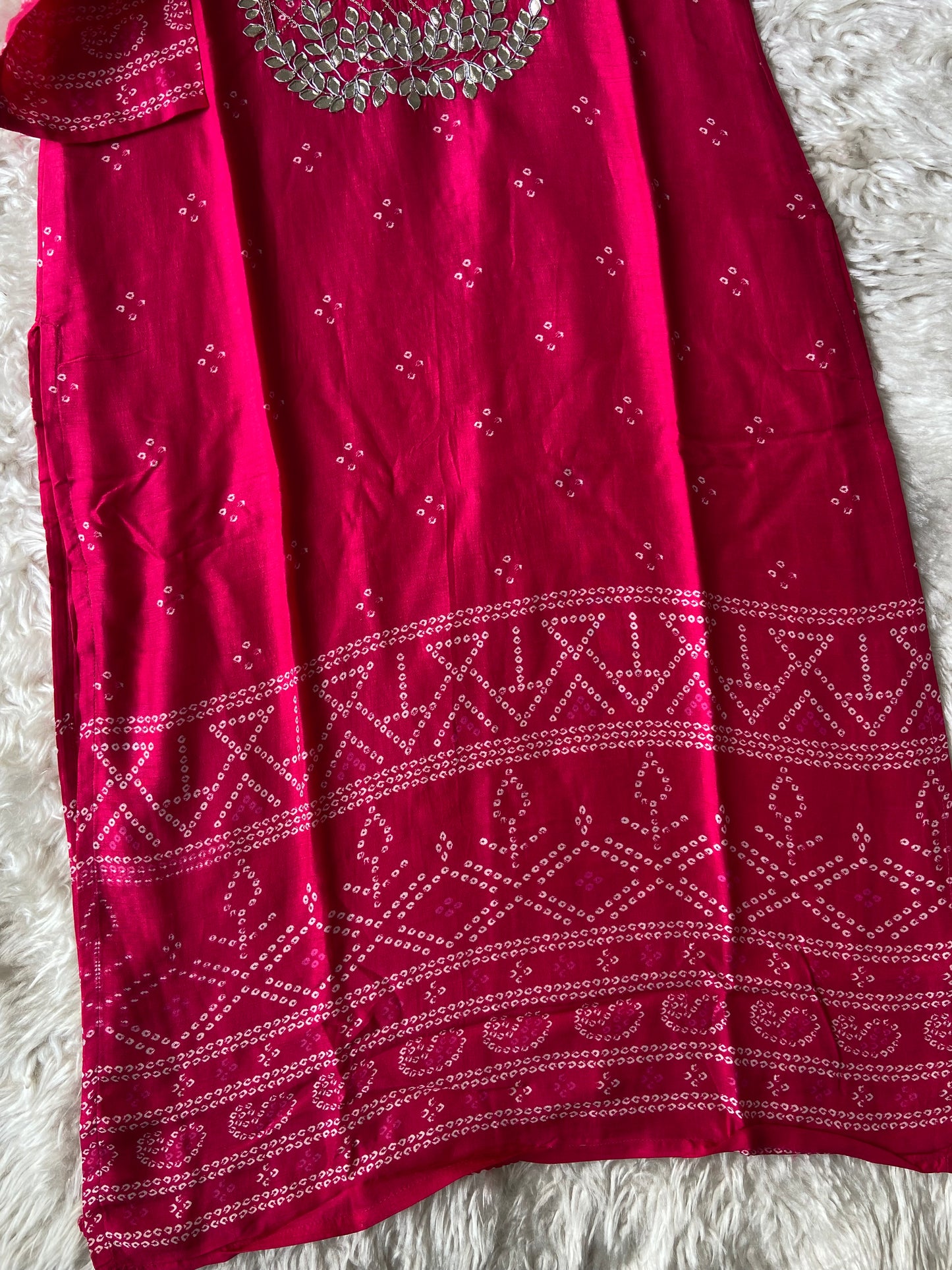 Pure Silk Kurti Pant Dupatta Set