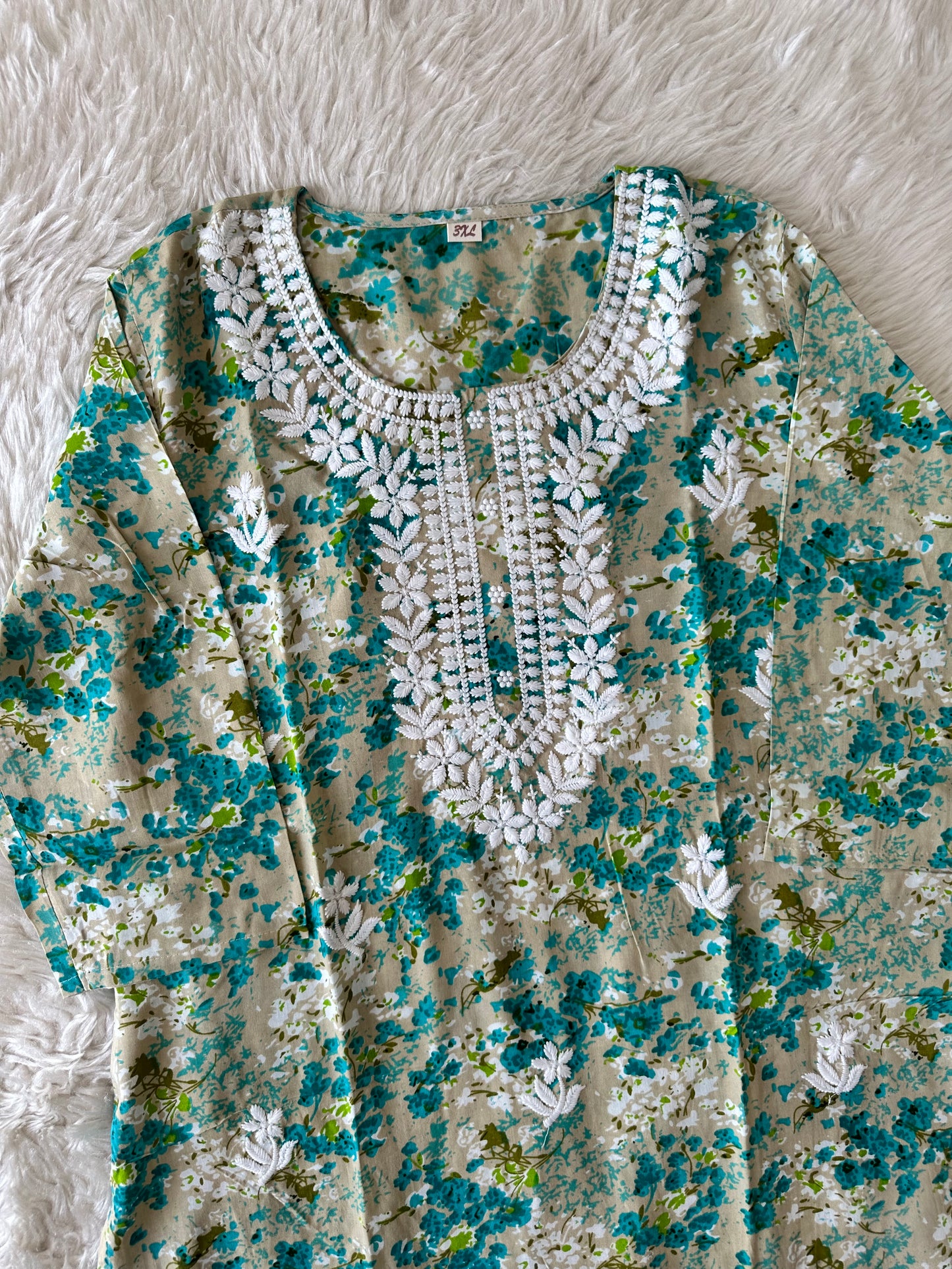 Rayon Kurti Pant Set
