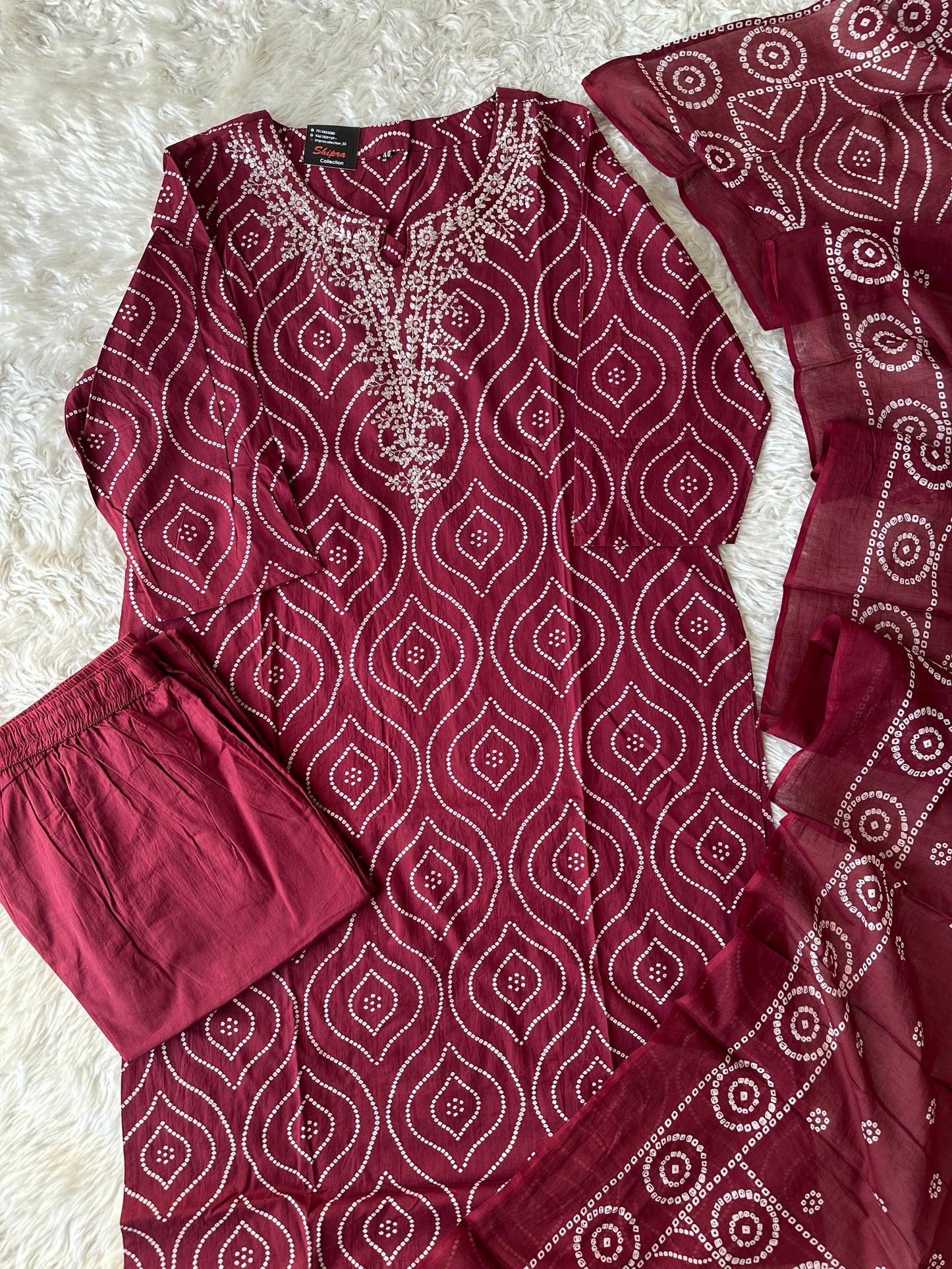 Premium Cotton Kurti Pant Dupatta Set