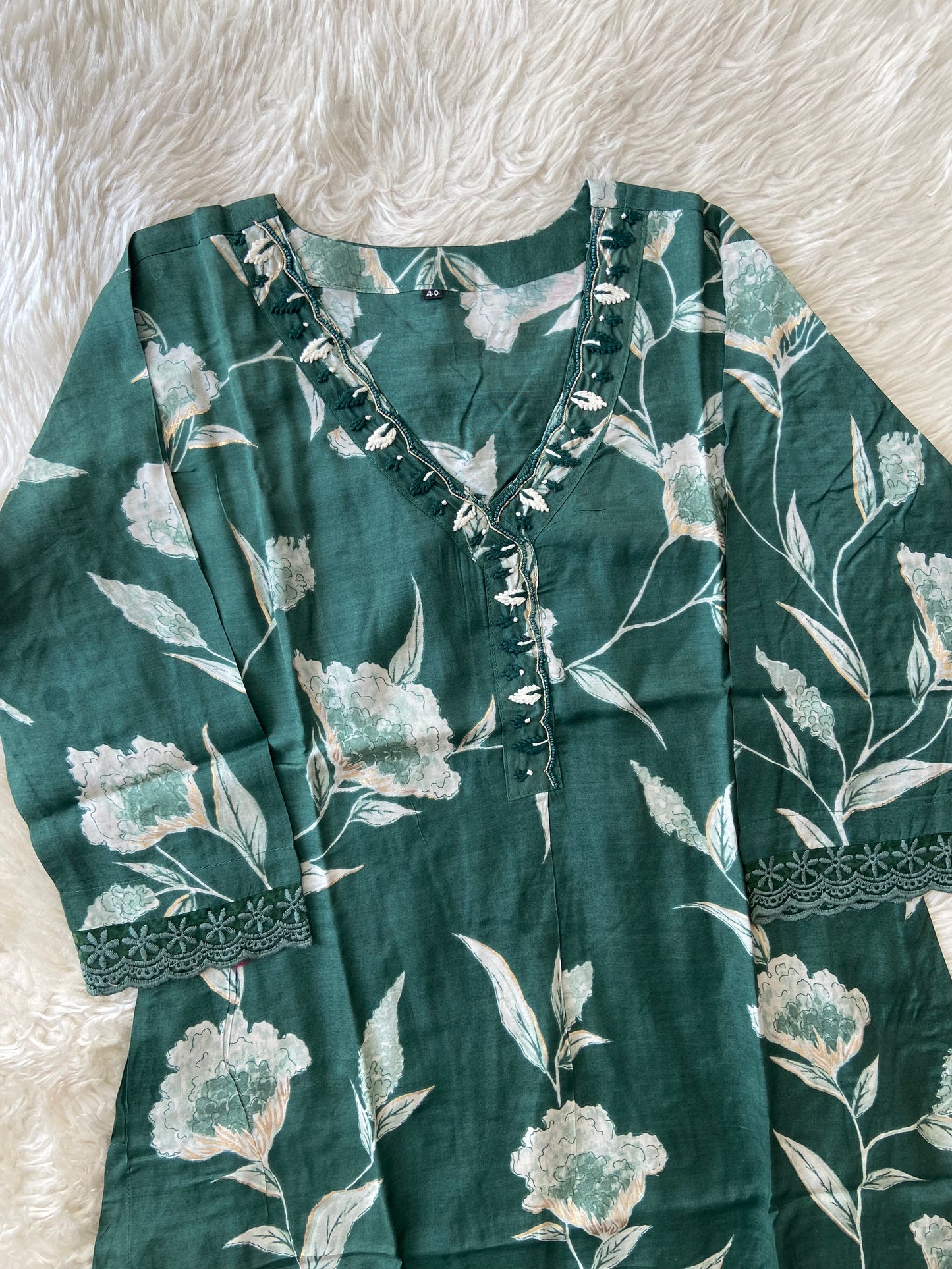 Mul Silk Kurti Pant Set