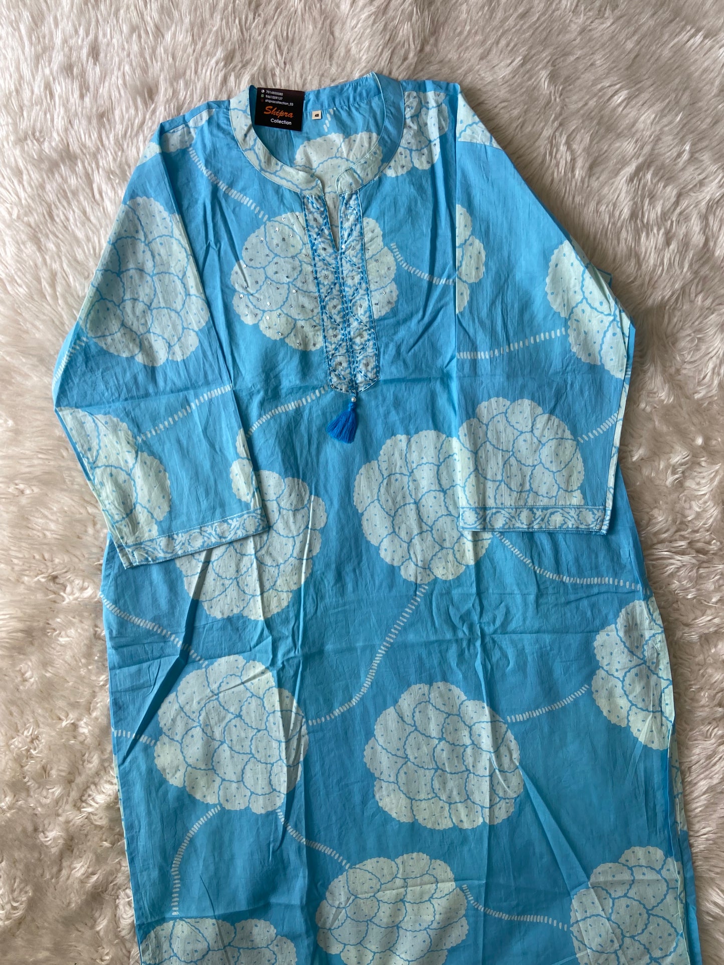 Breathable Cotton Kurti Pant Cotton Dupatta Set