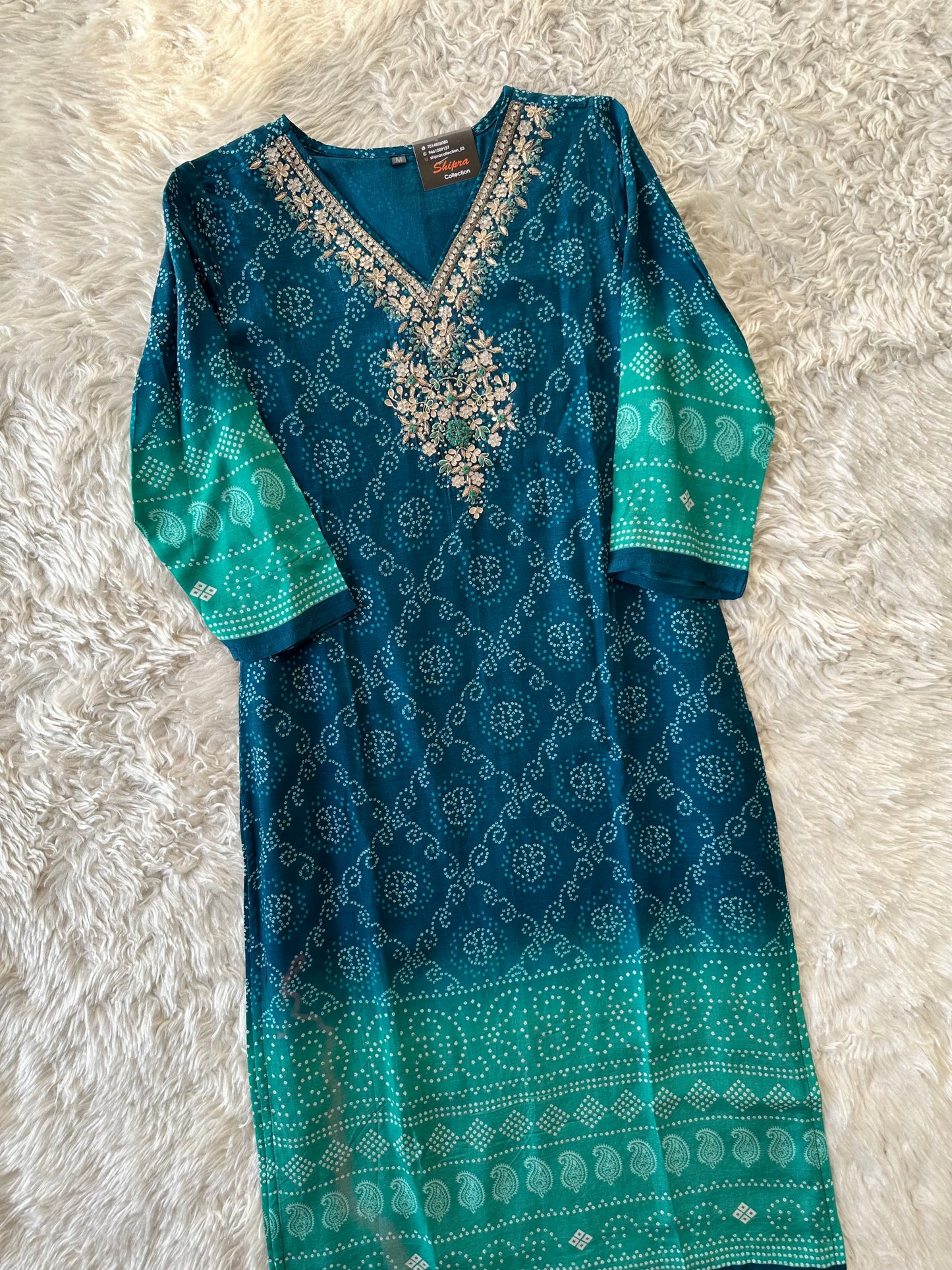 Premium Muslin Silk Kurti Pant Dupatta Set