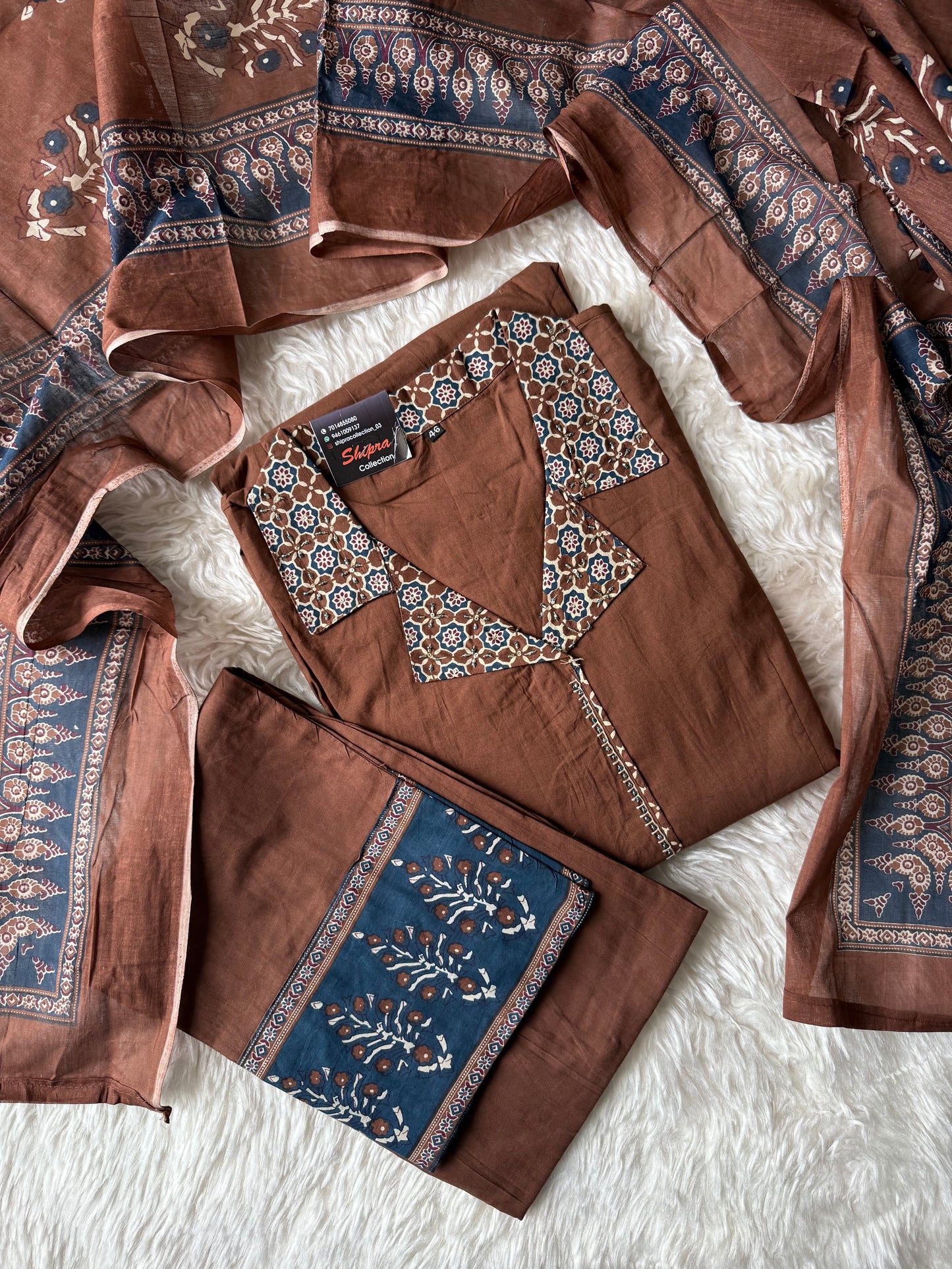 Premium Cotton Kurti Plazo Dupatta Set