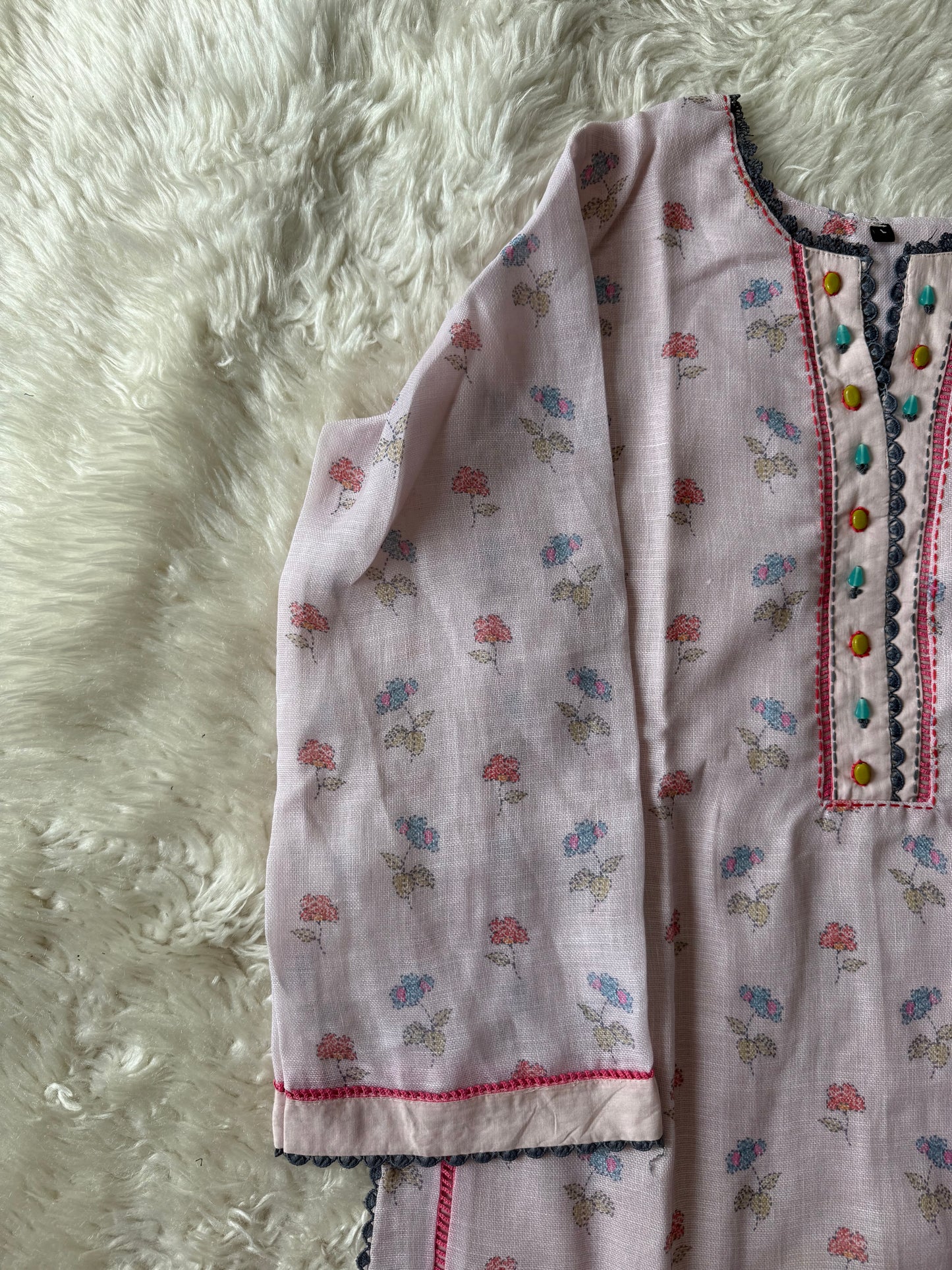 Linen Kurti Pant Dupatta Set