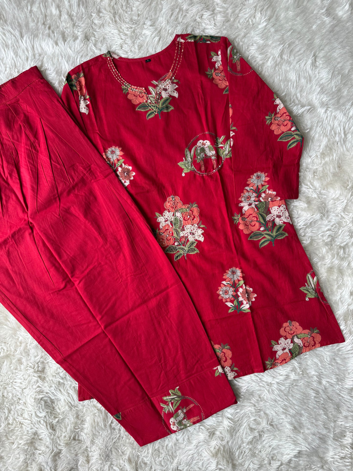 Premium Cotton Kurti Salwar Dupatta Set