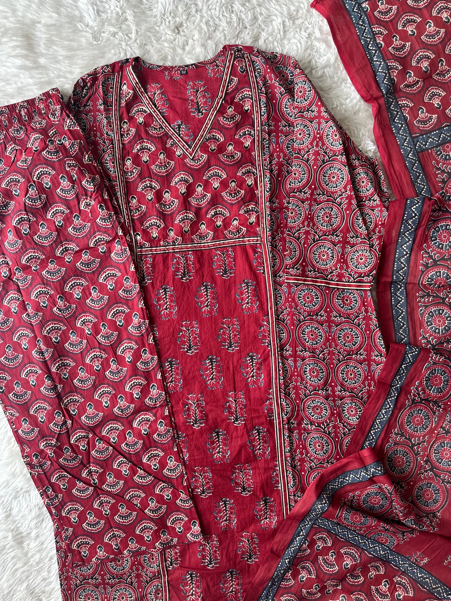 Budget Friendly Kurti Pant Dupatta Set