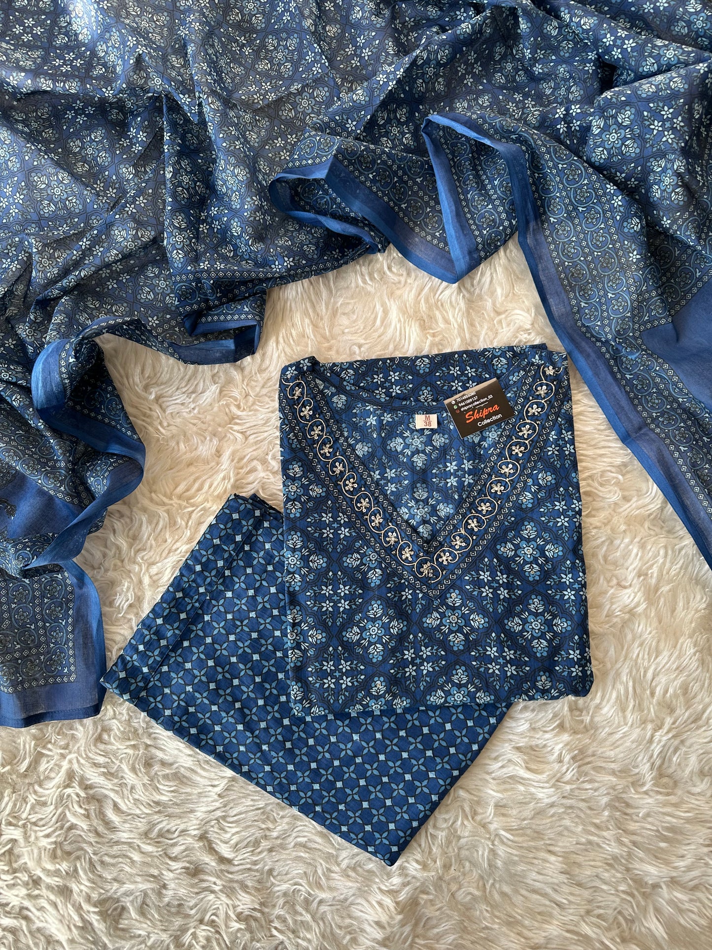 Premium Cotton Kurti Pant Dupatta Set
