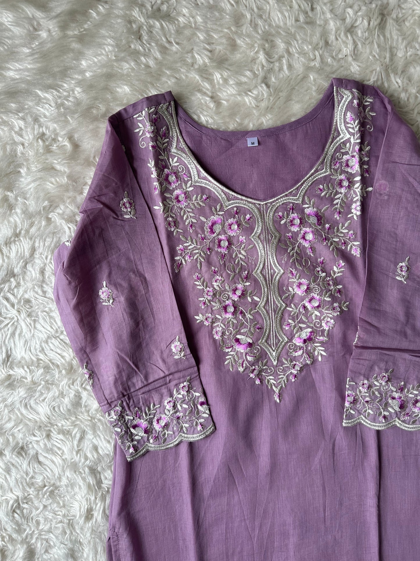 Mul Cotton Kurti Sharara Dupatta Set