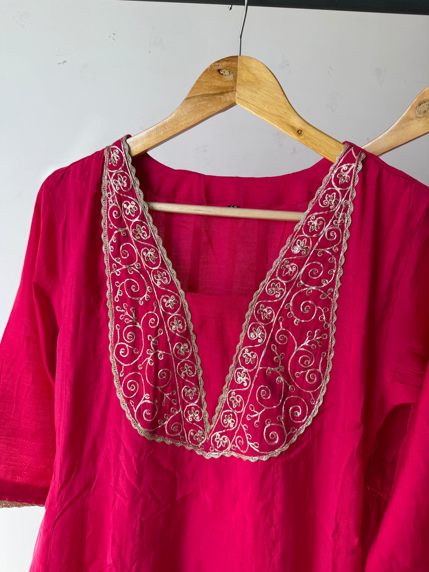 Pure Modal Chanderi Kurti Pant Dupatta Set