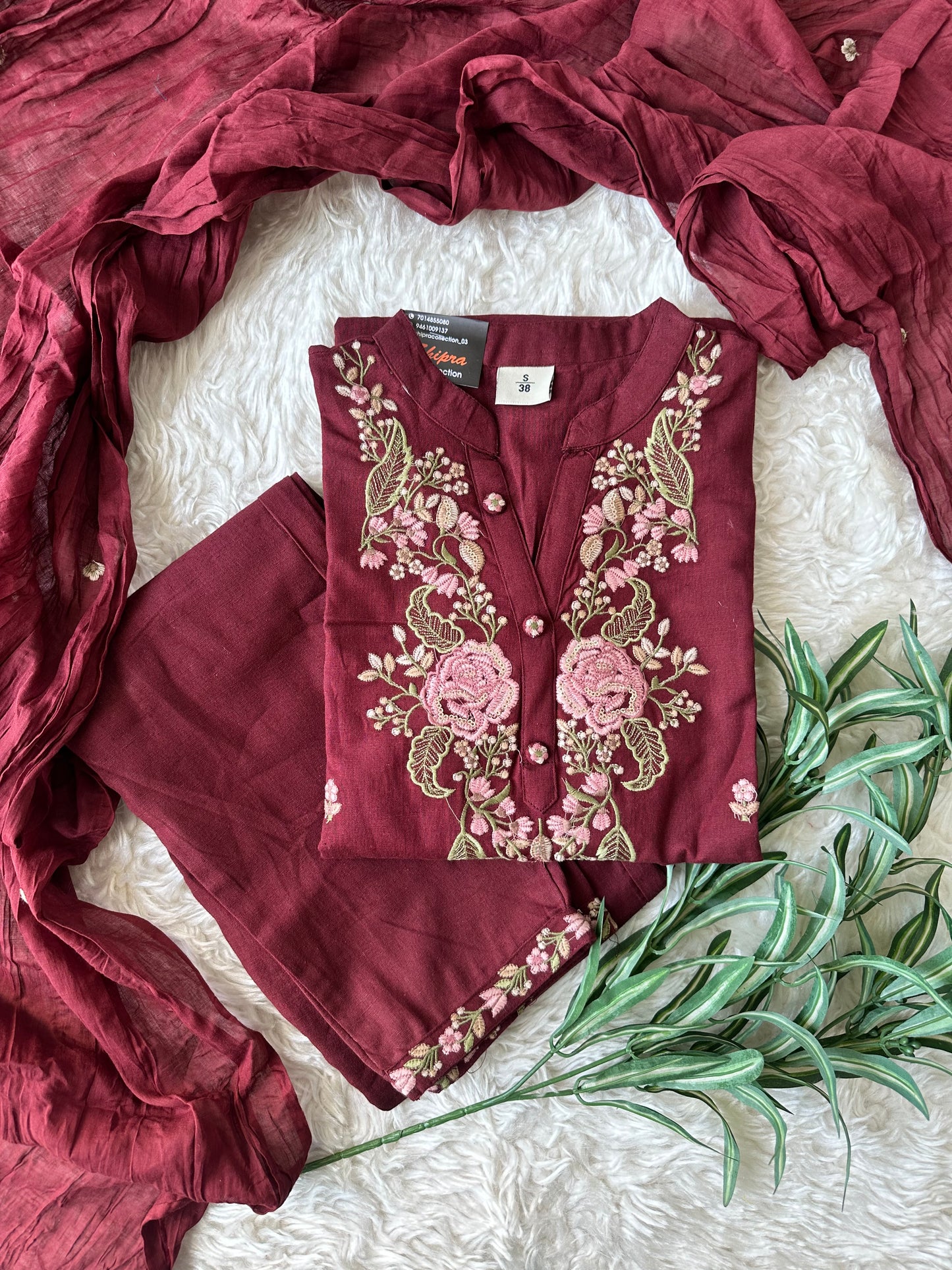 Steal Deal 🚨 Premium Cotton Kurti Pant Dupatta Set