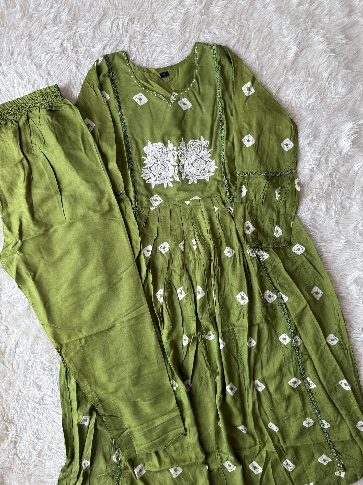 Rayon Kurti Pant Set