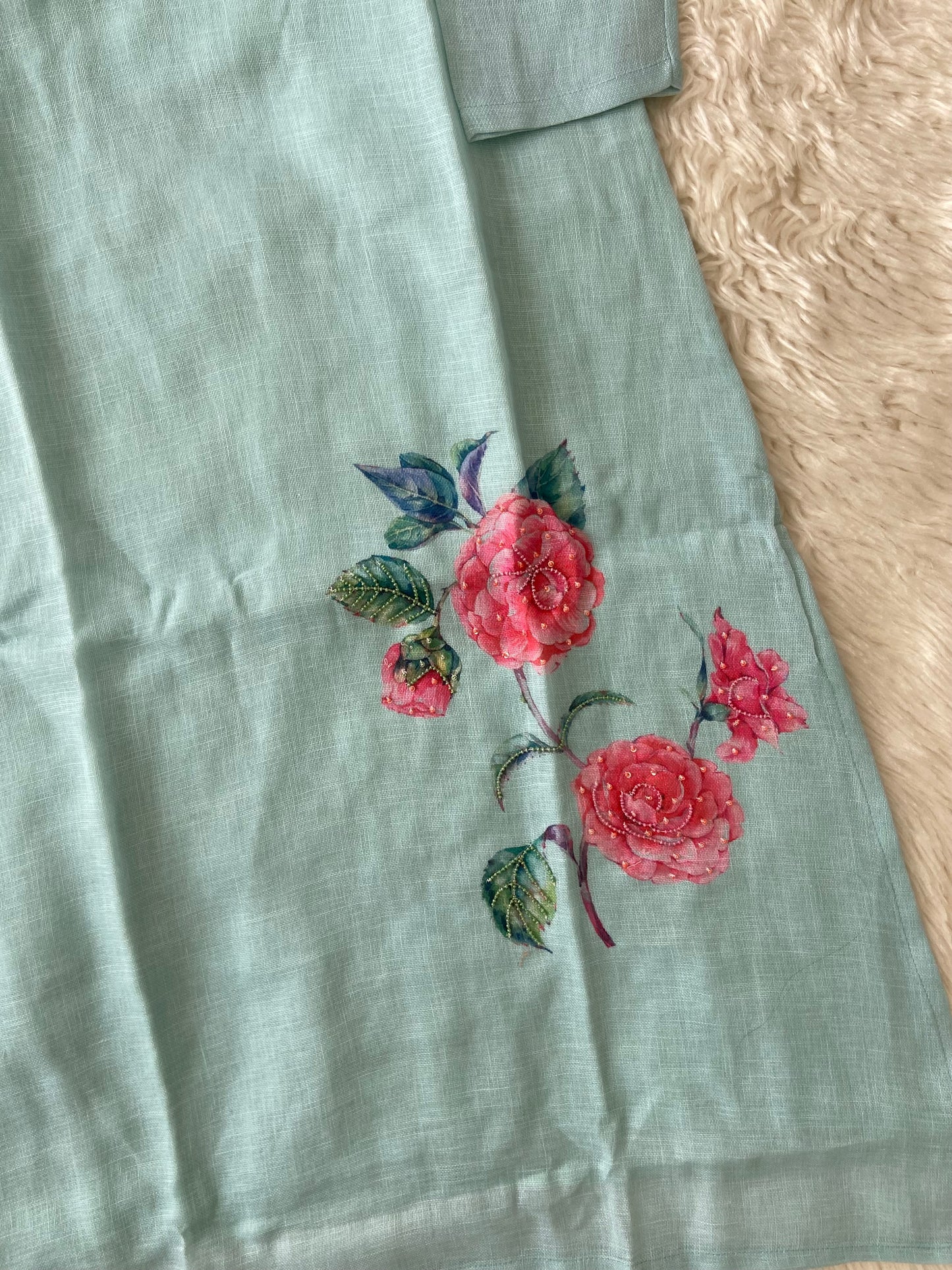 Linen Kurti Pant Dupatta Set