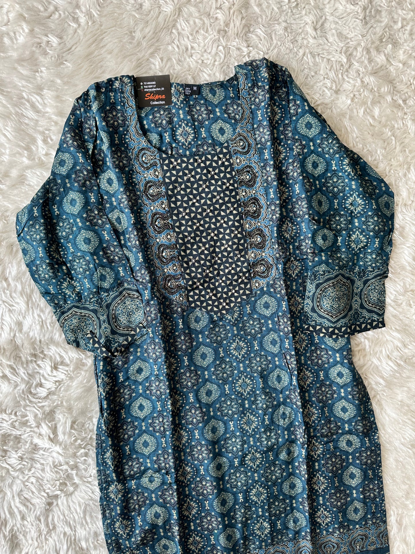 Crepe Silk Kurti Pant Dupatta Set