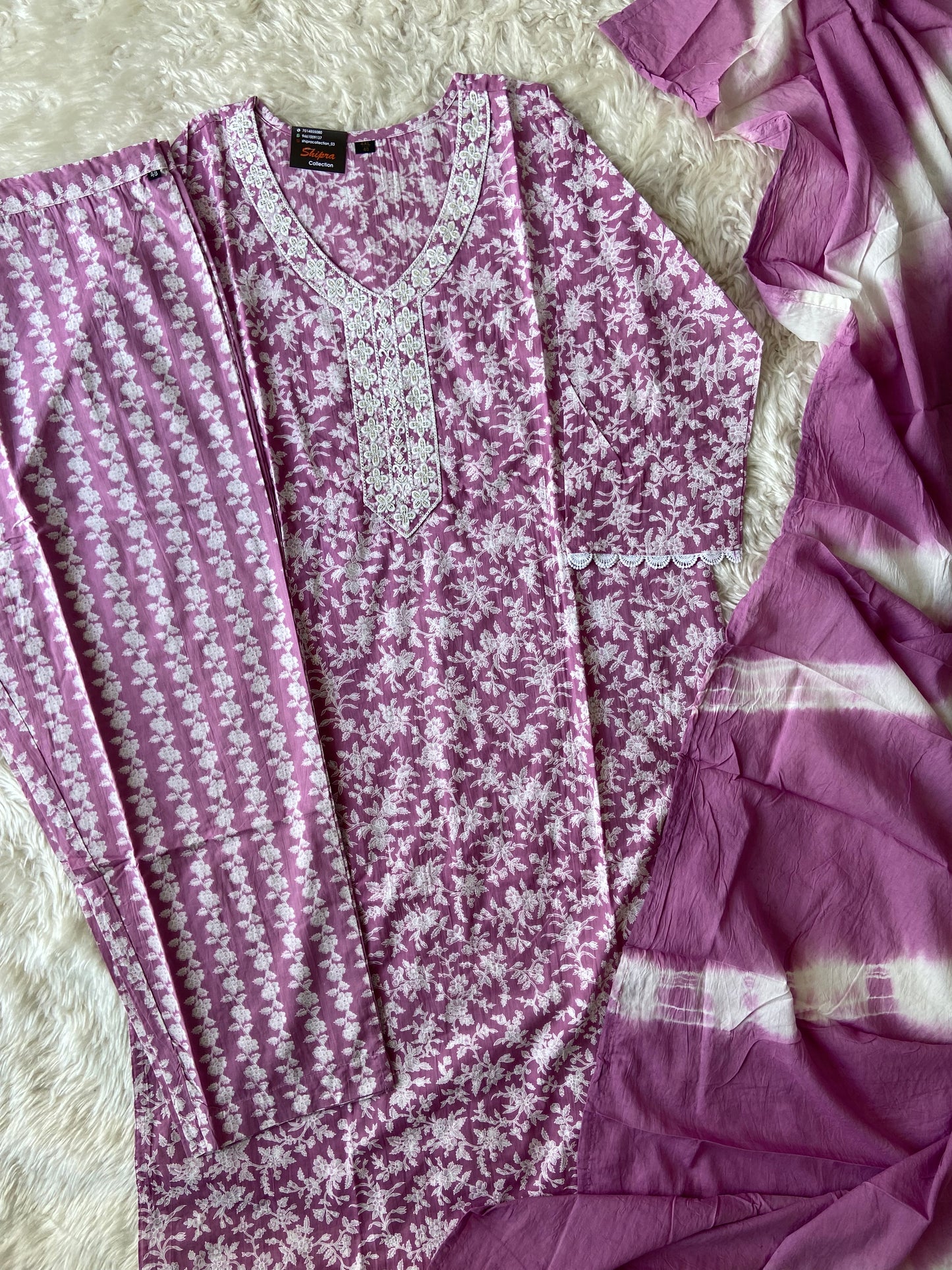Steal Deal 🚨 Premium Cotton Kurti Pant Dupatta Set