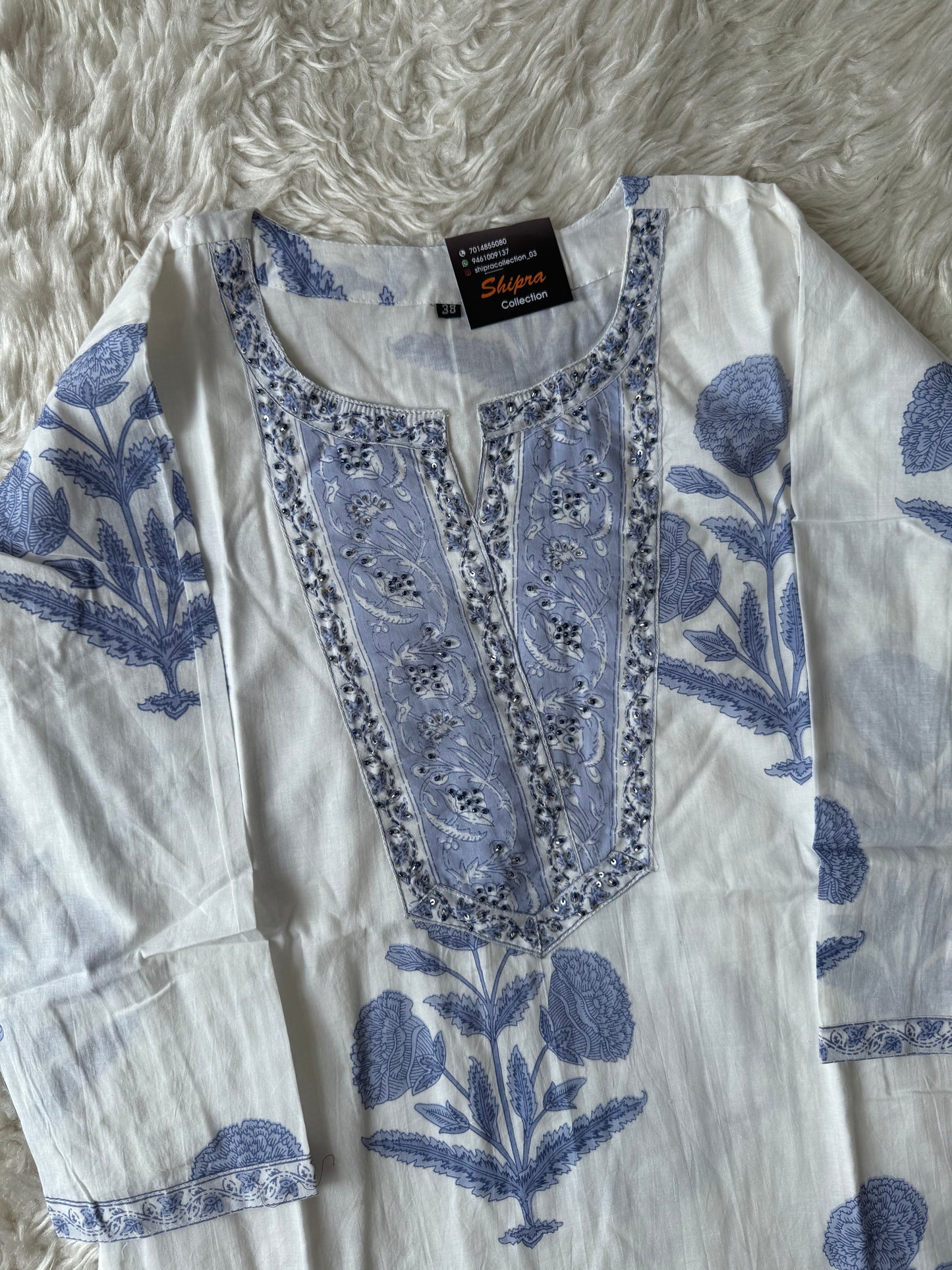 Premium Cotton Kurti plazo Dupatta Set