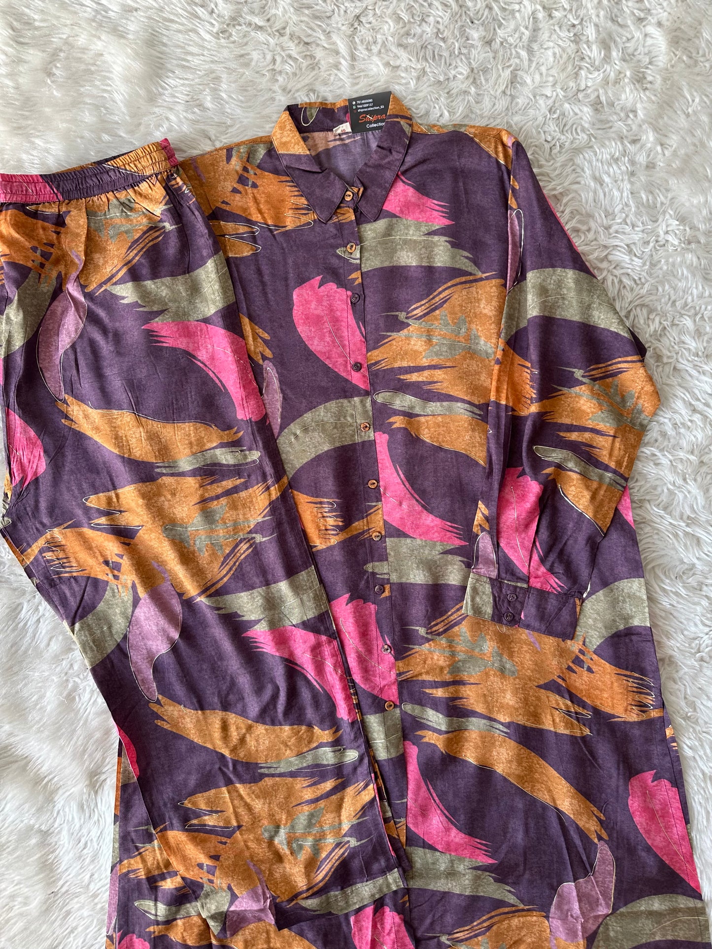 Pure Muslin Silk Co-ord Set