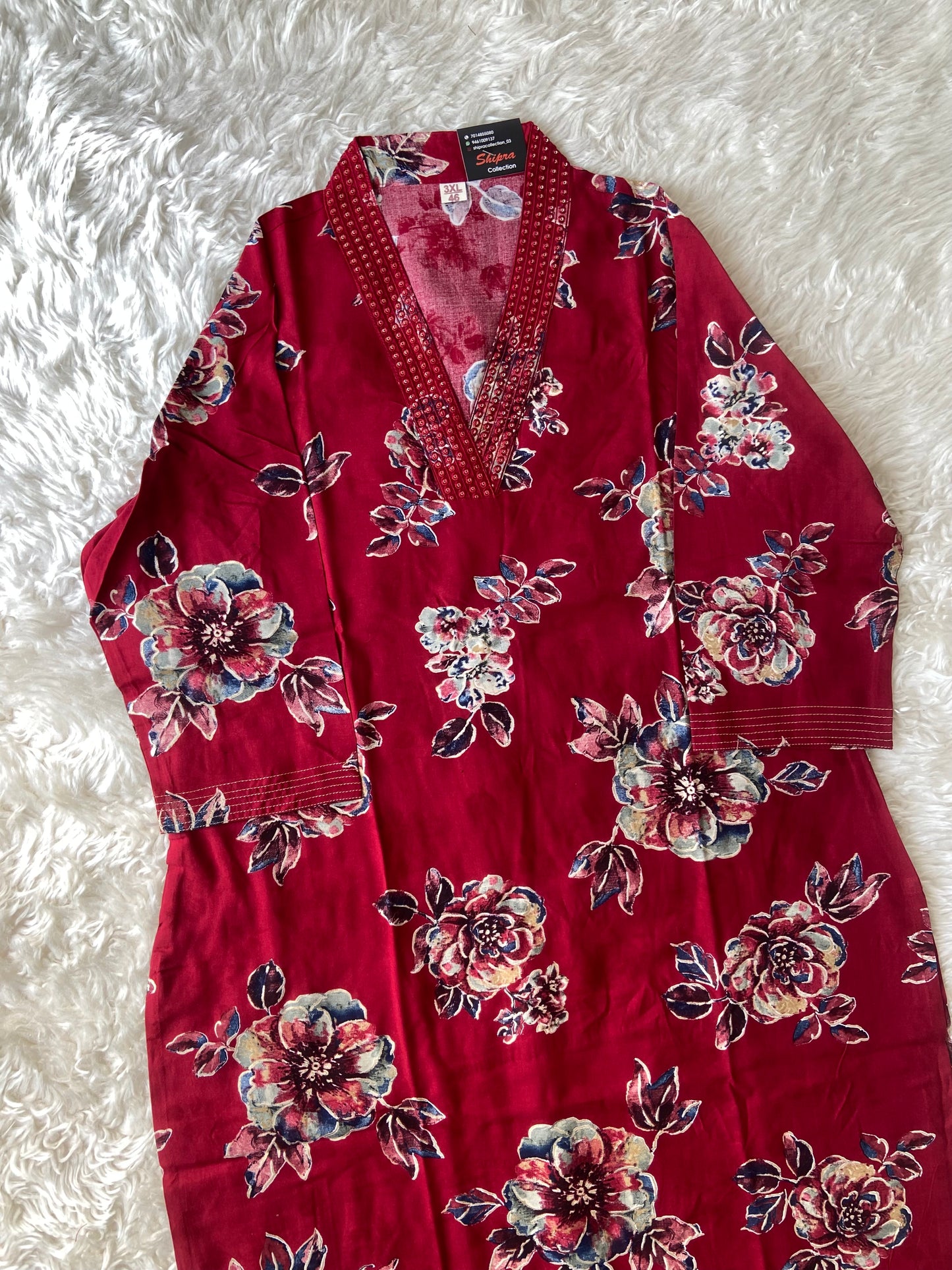 Rayon Kurti Pant Set