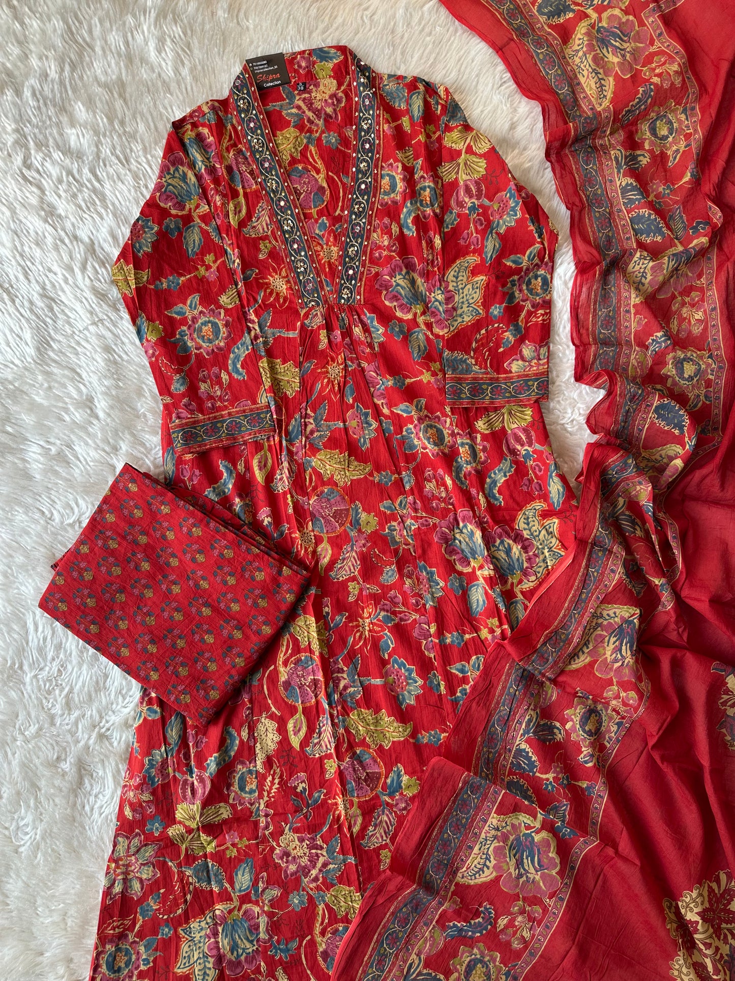 Premium Cotton Kurti Plazo Dupatta Set