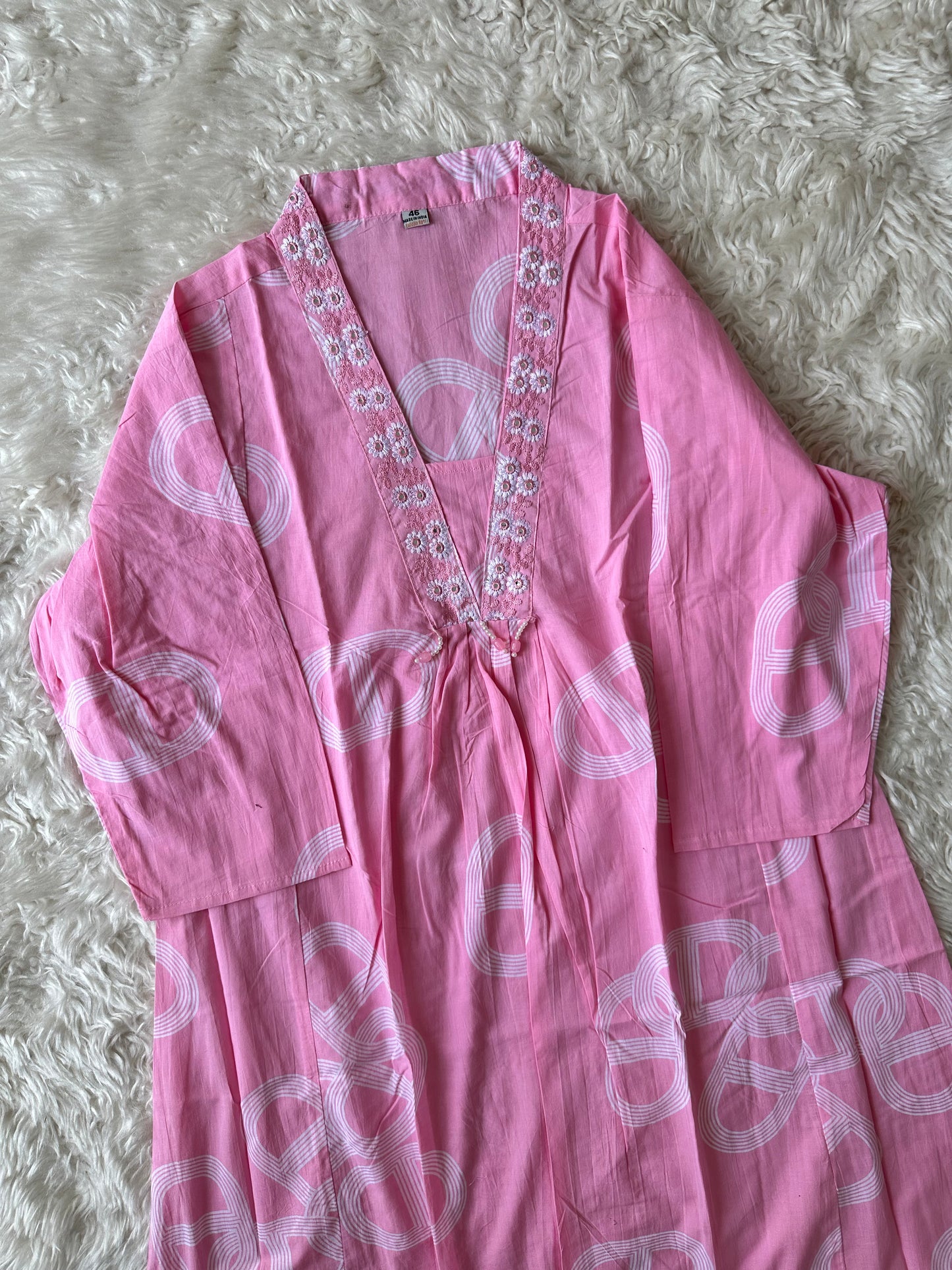 Mul Cotton FLARE Kurti Plazo Dupatta Set