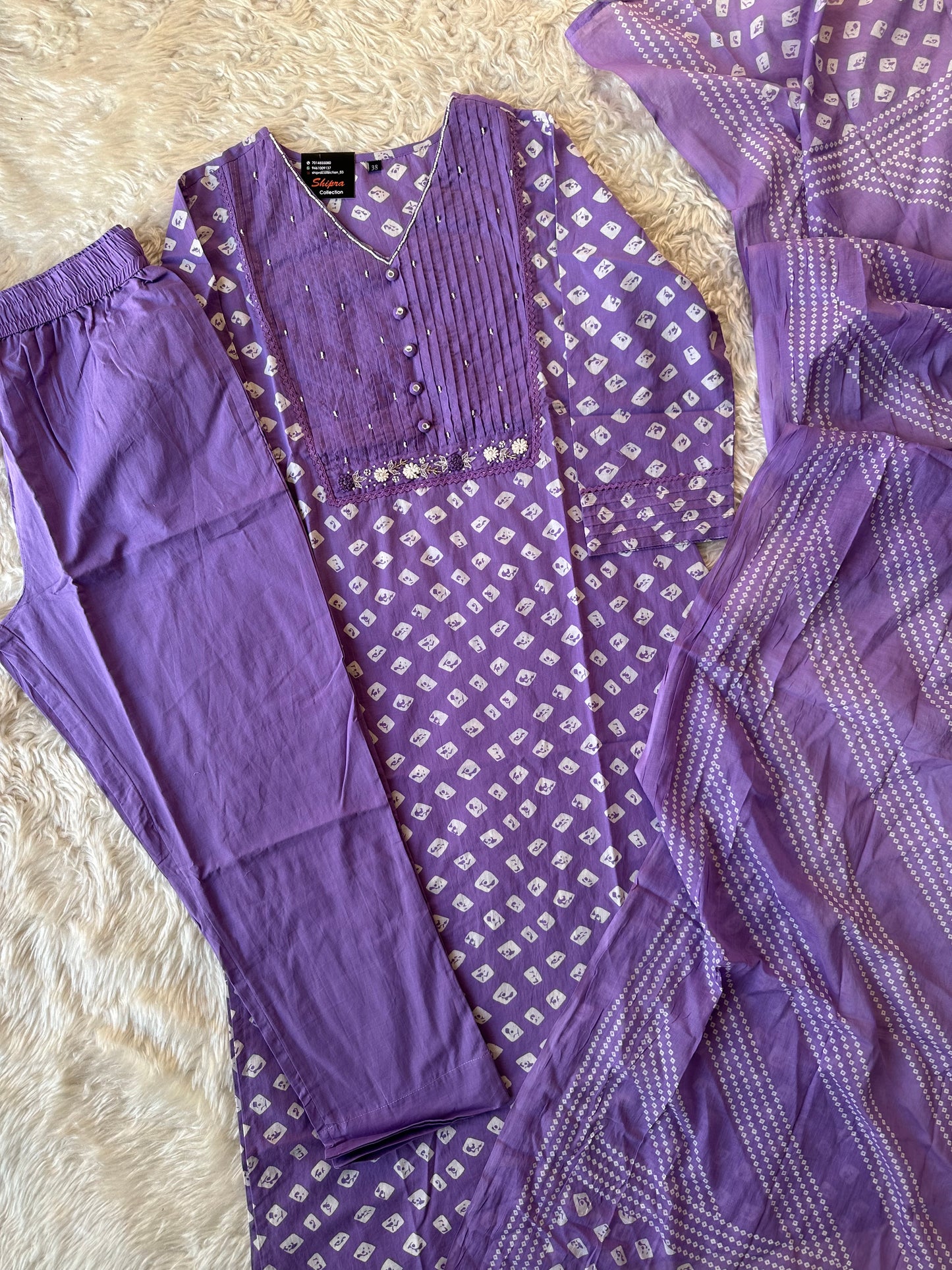 Premium Cotton Kurti Pant Dupatta Set