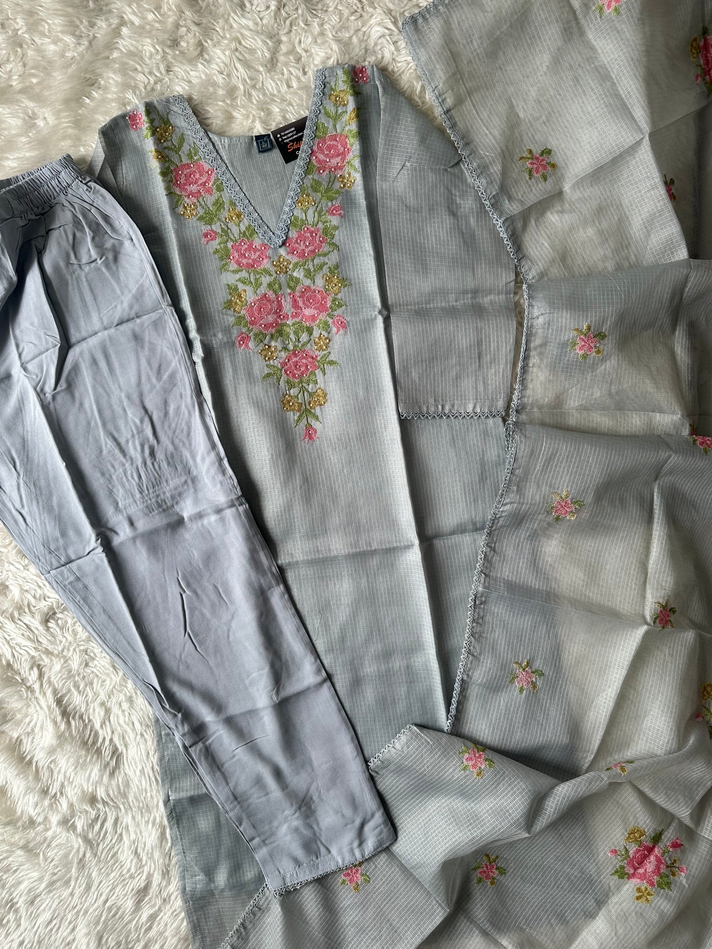 Doriya Kurti Pant Dupatta Set