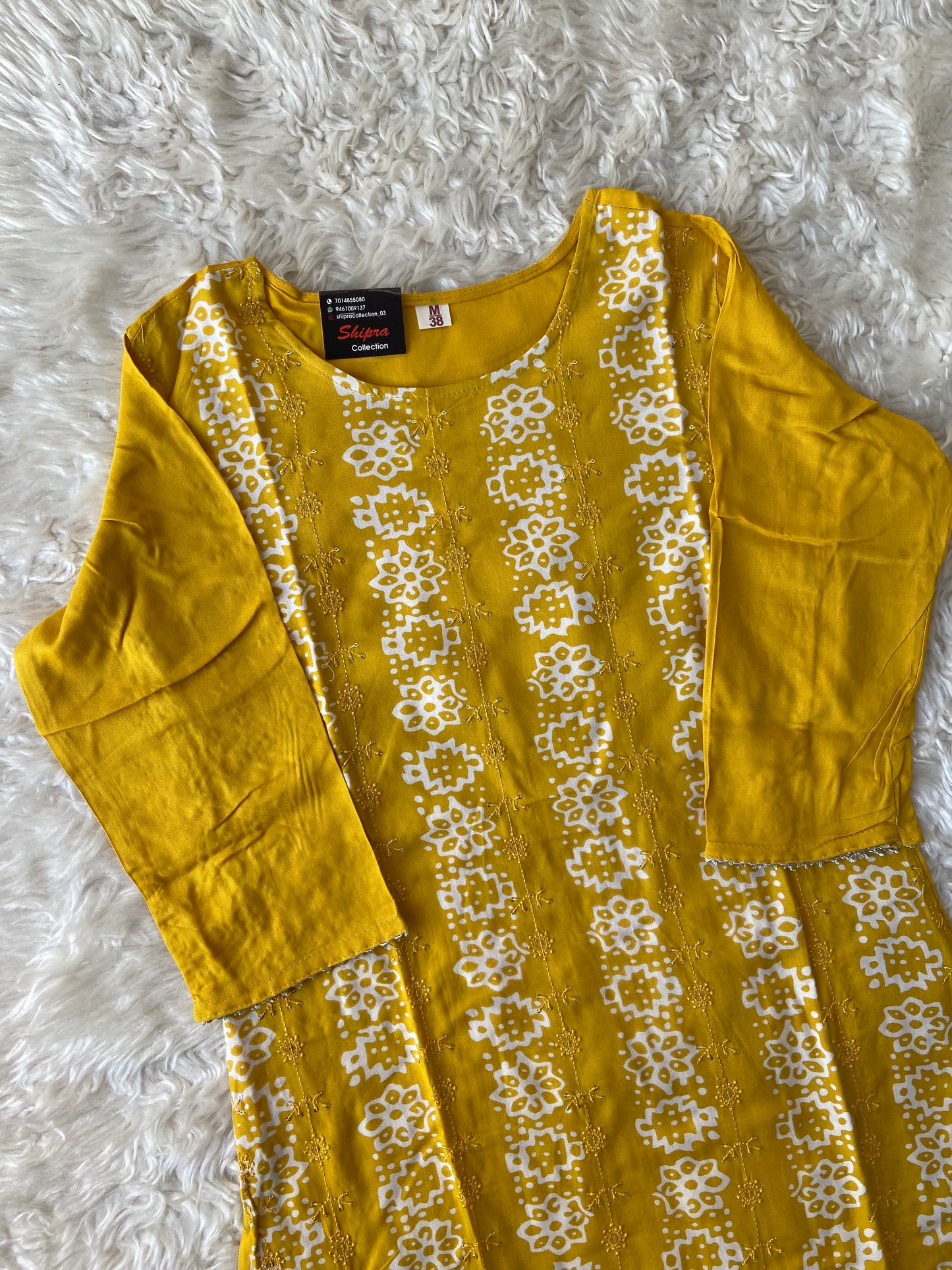 Rayon Kurti Pant Set