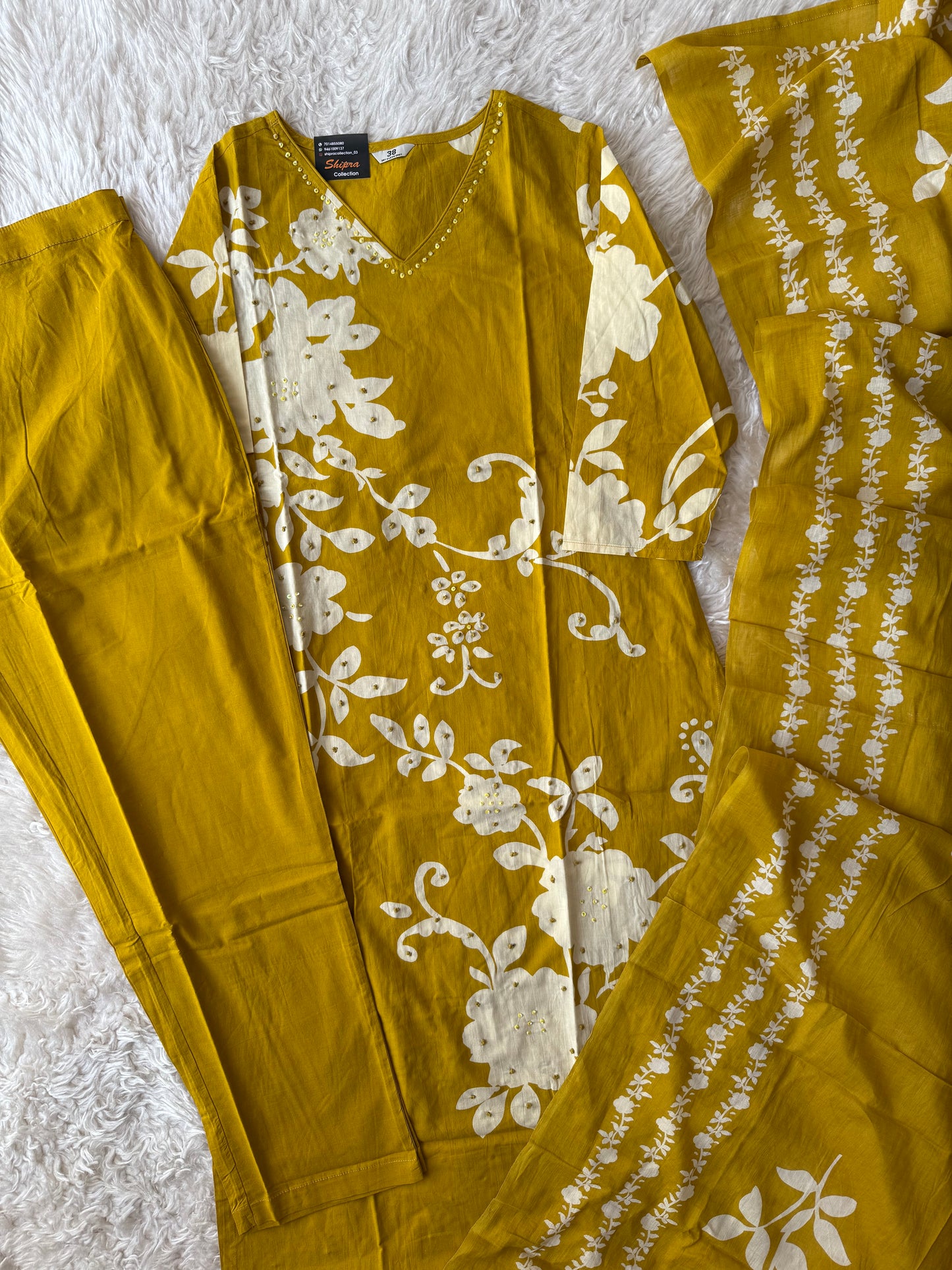 Premium Cotton Kurti Pant Dupatta Set