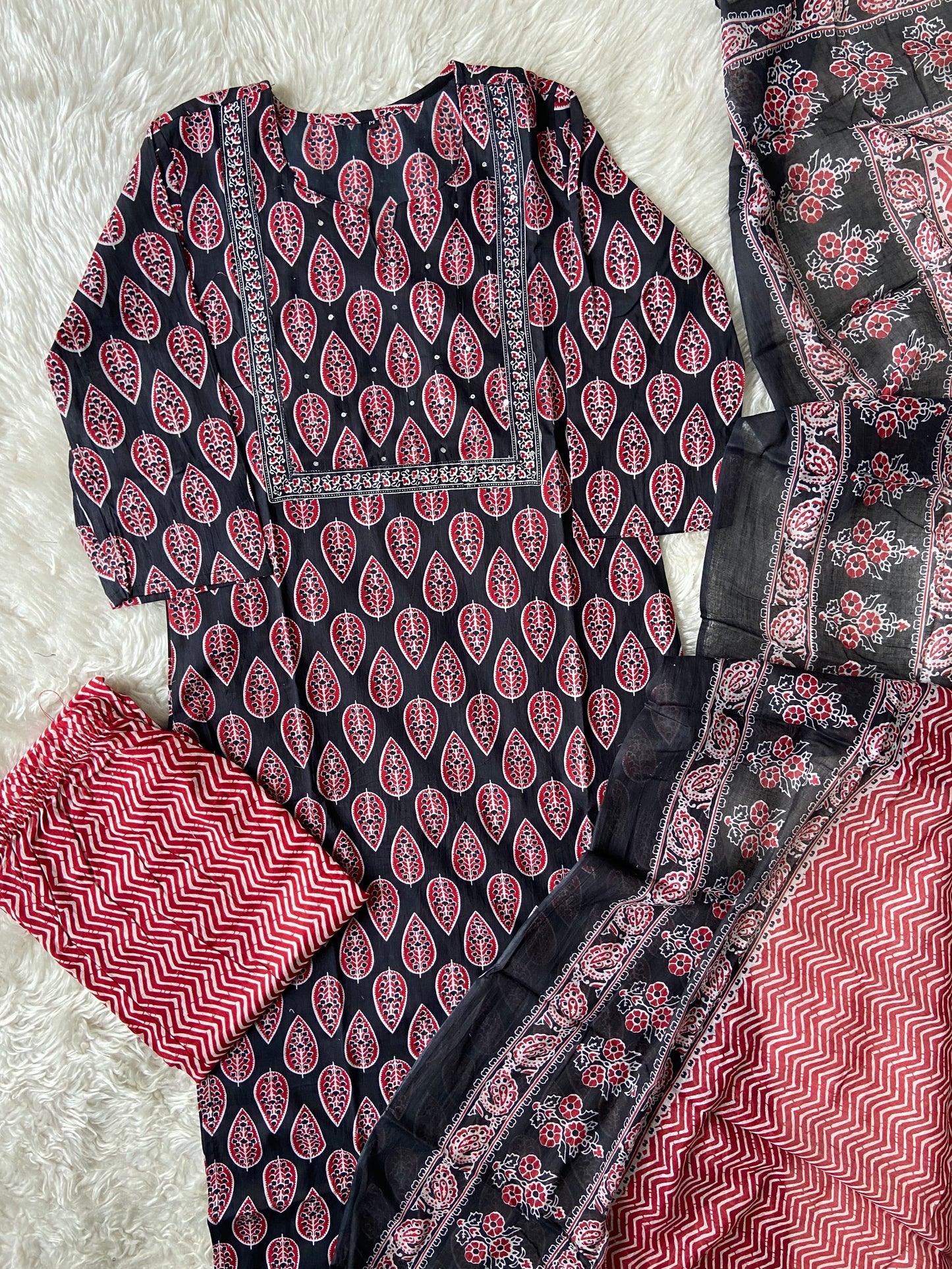 Budget Friendly Kurti Pant Dupatta Set