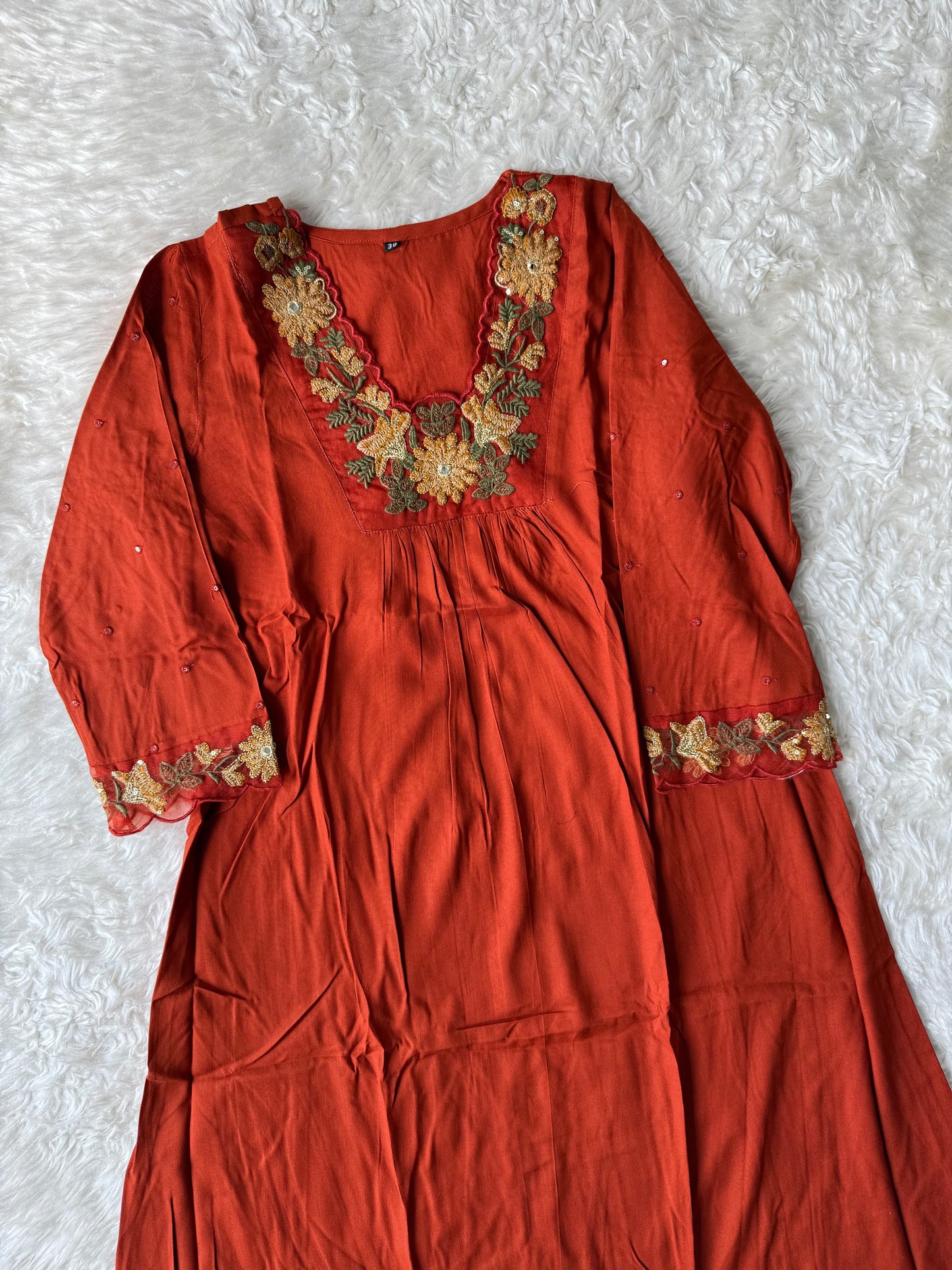 Rayon Kurti Pant Dupatta Set