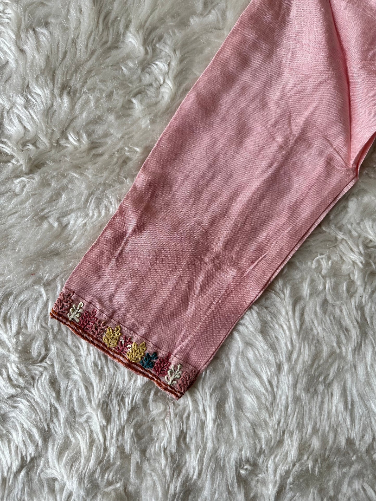 Dola Silk Embroidery Kurti Pant Dupatta Set