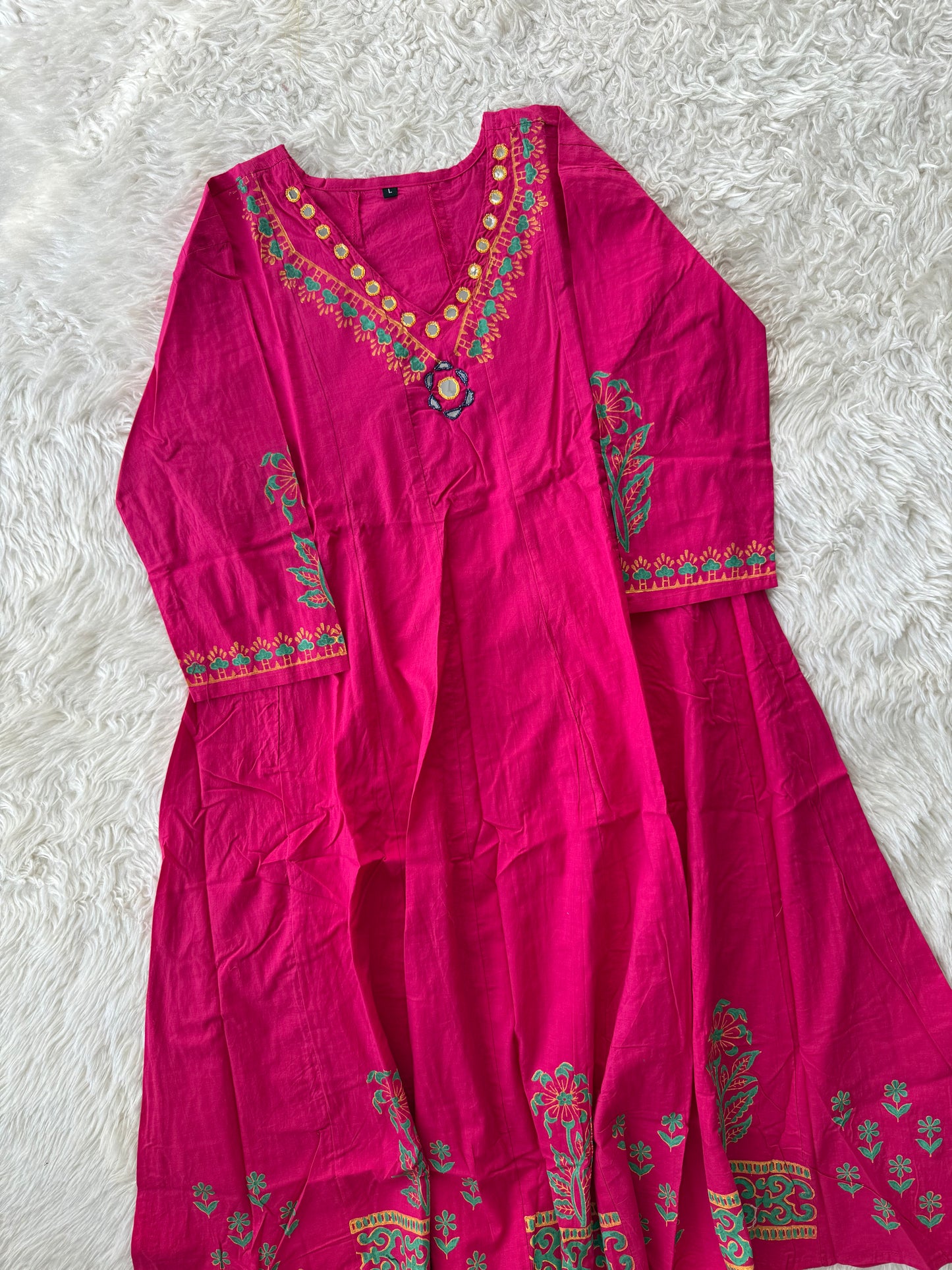Cotton FLARE Kurti Pant Set