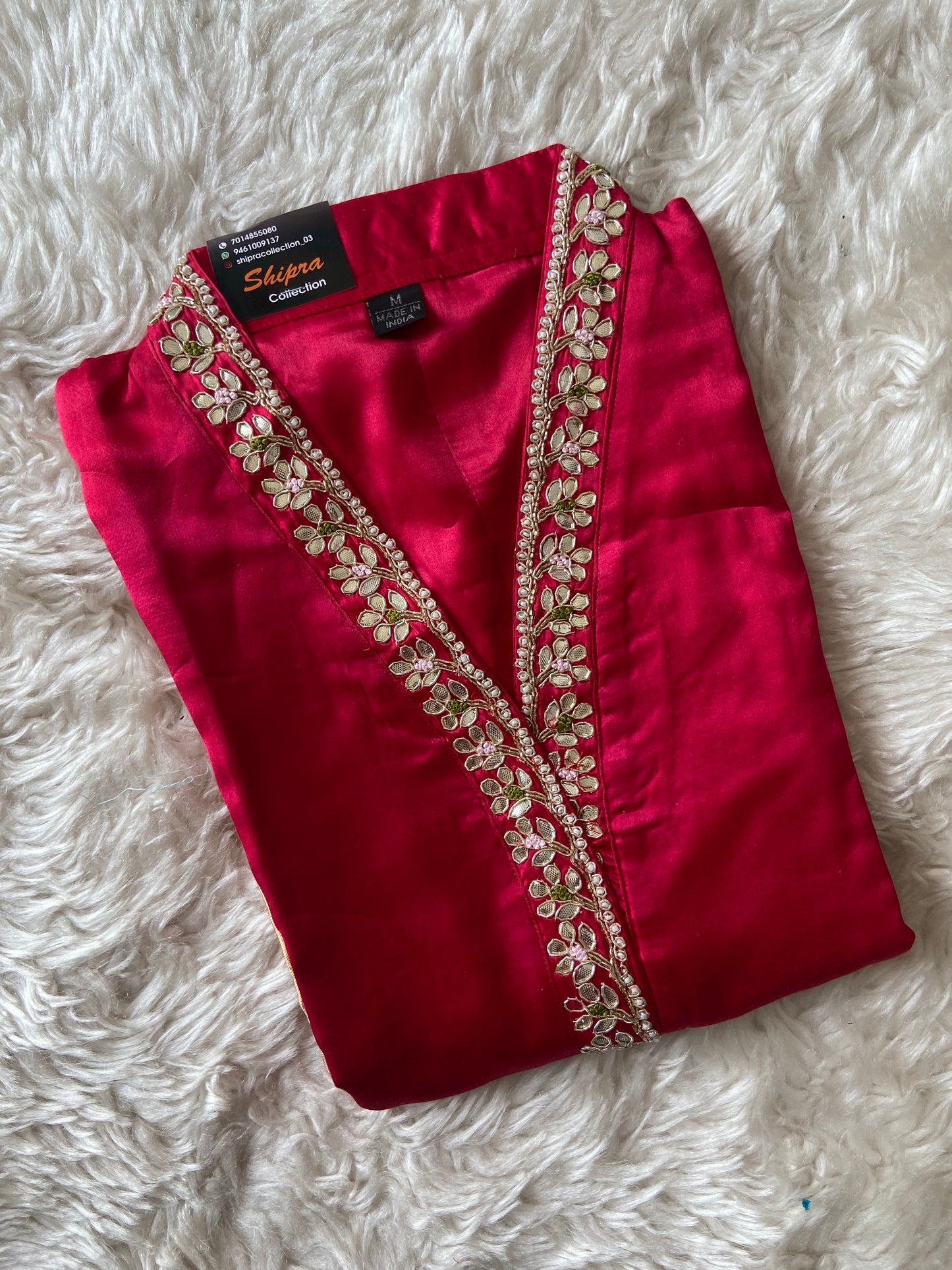 Gazi Silk Kurti Pant Dupatta Set