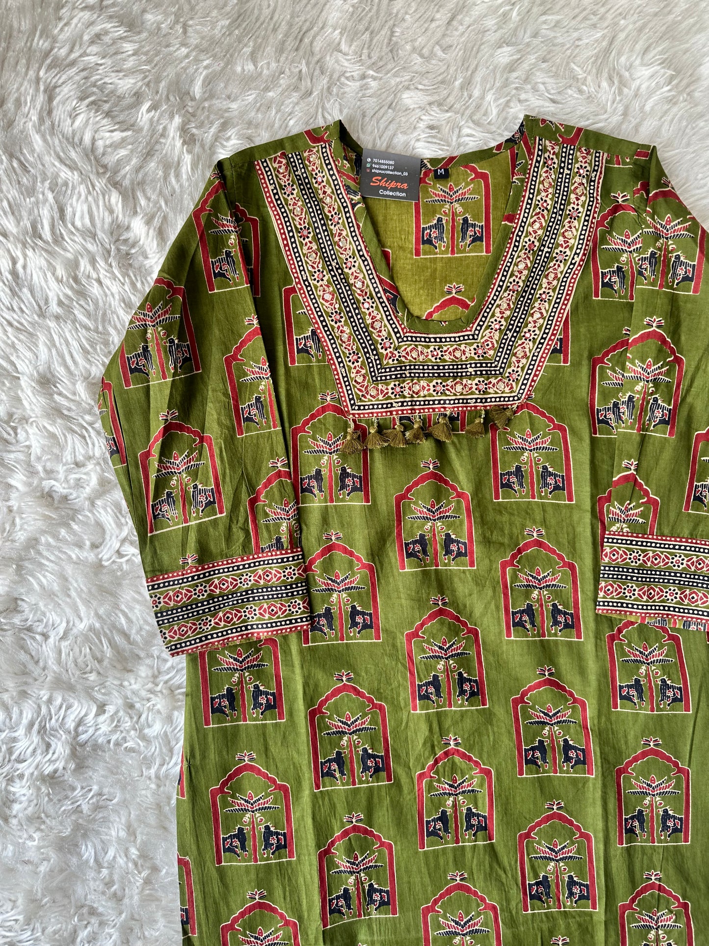 Pure Cotton Kurti Pant Dupatta Set
