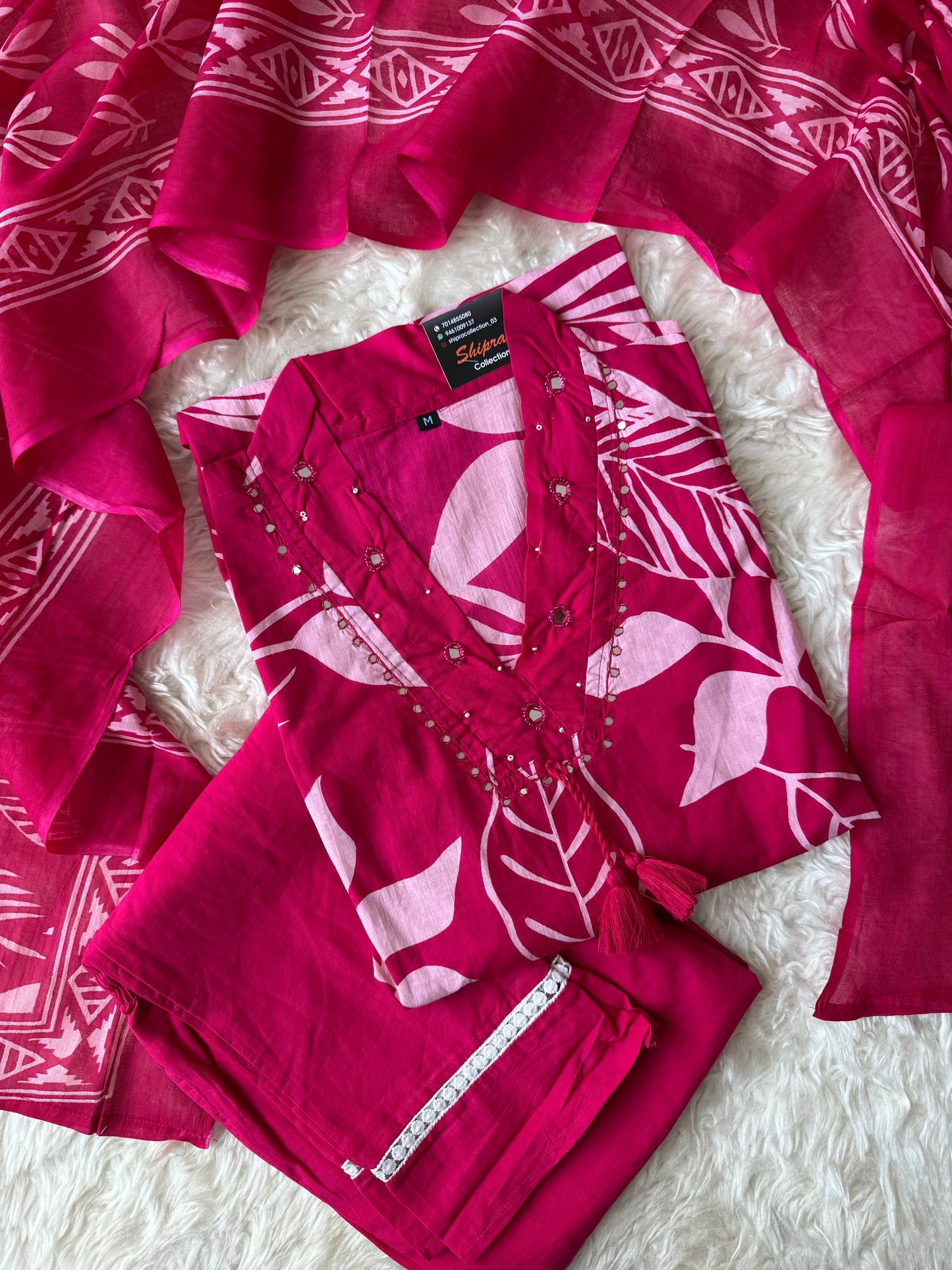Budget Friendly Kurti Pant Dupatta Set