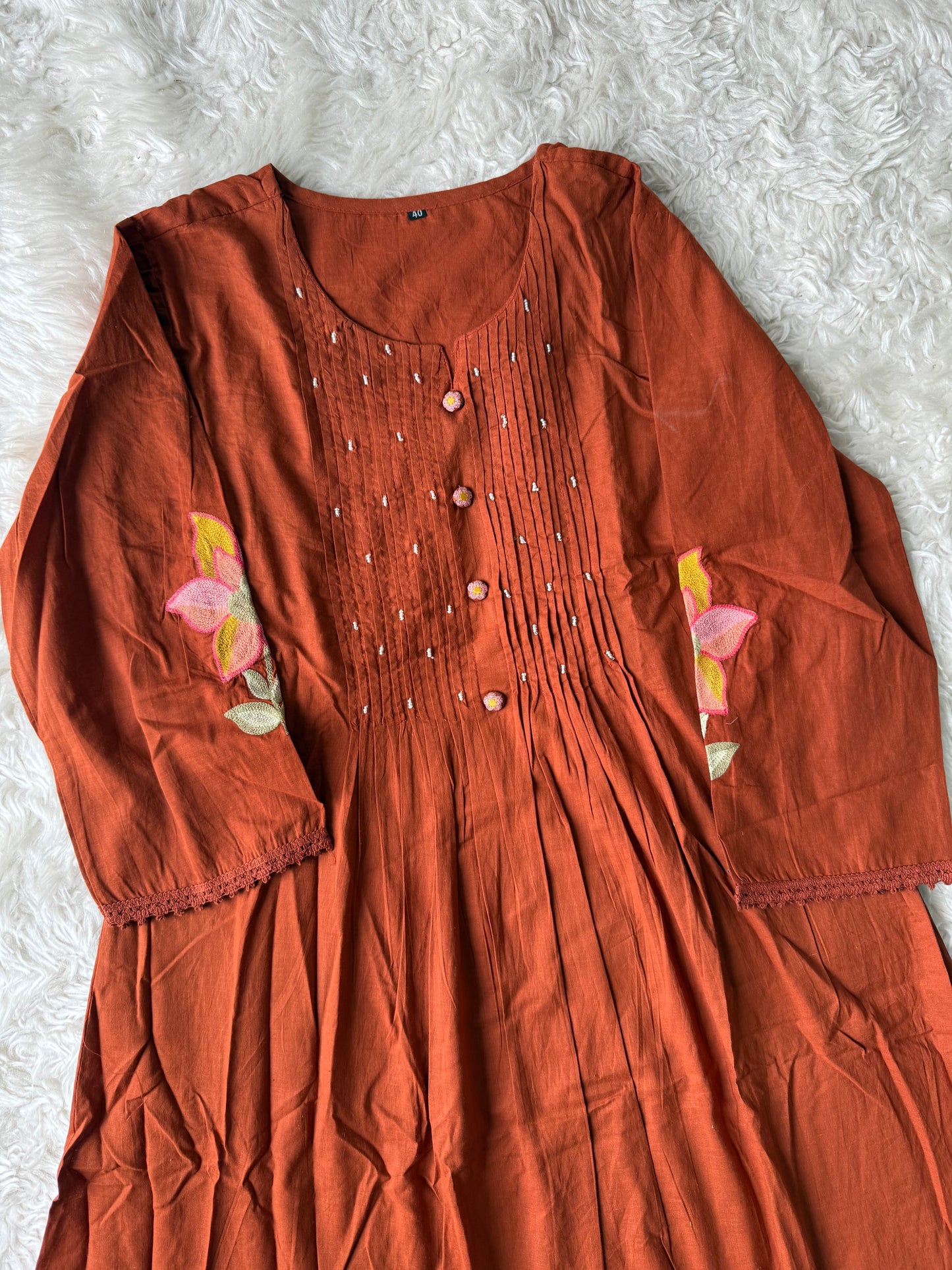 Mul Cotton Kurti Pant Dupatta Set