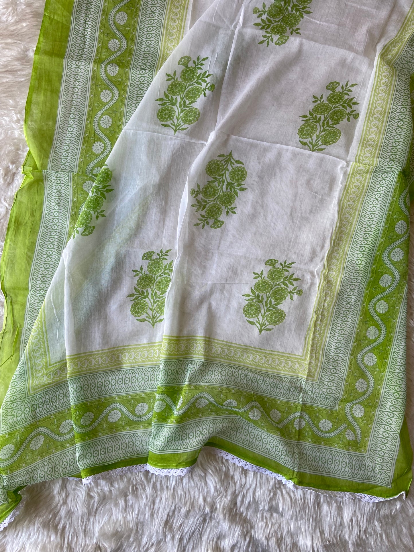 Steal Deal 🚨 Premium Cotton Flare Kurti Pant Dupatta Set