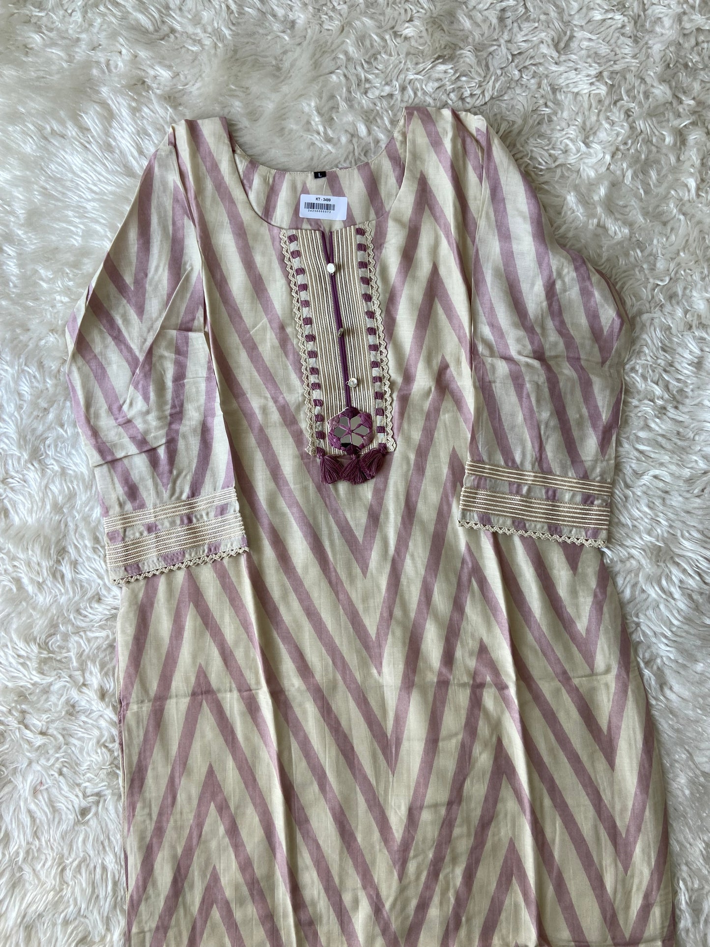 Mul Silk Kurti Pant Plazo Dupatta Set