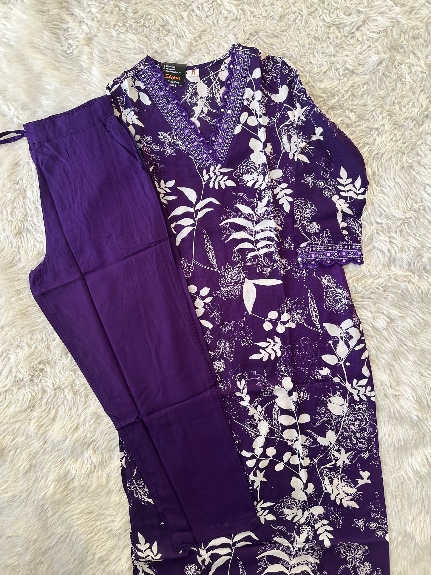Rayon Kurti Pant Set