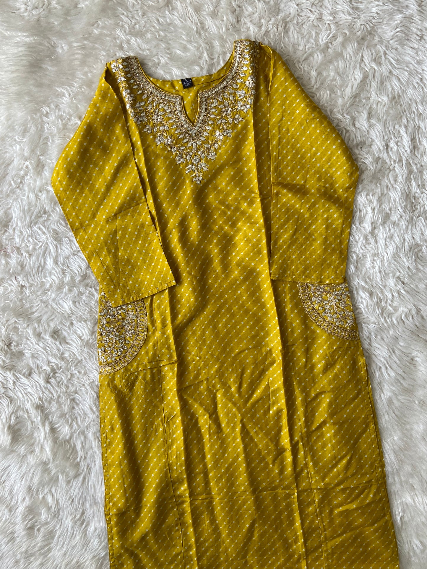 Russian Silk Kurti Pant Dupatta Set