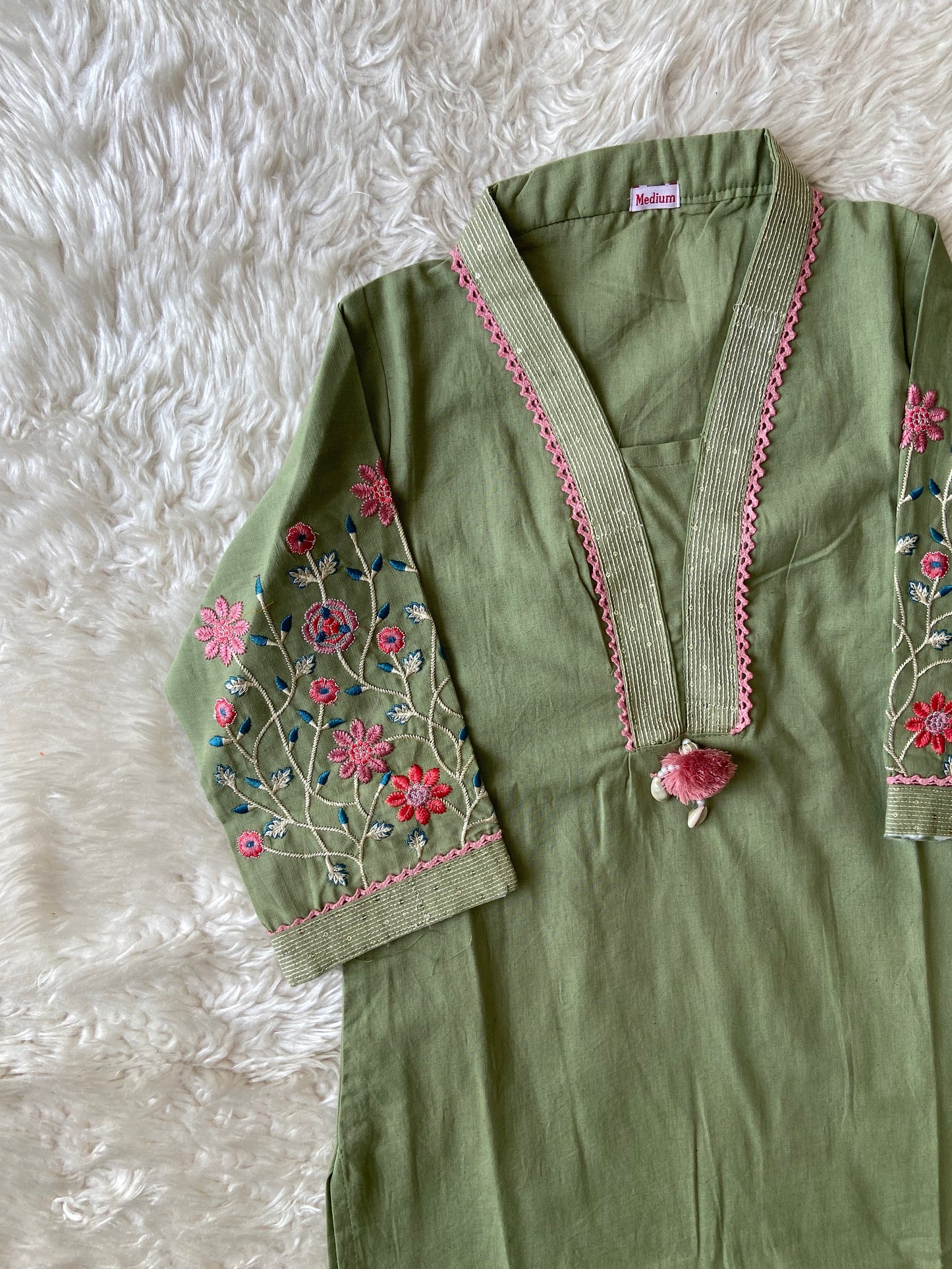 Khadi Cotton Kurti Pant Set