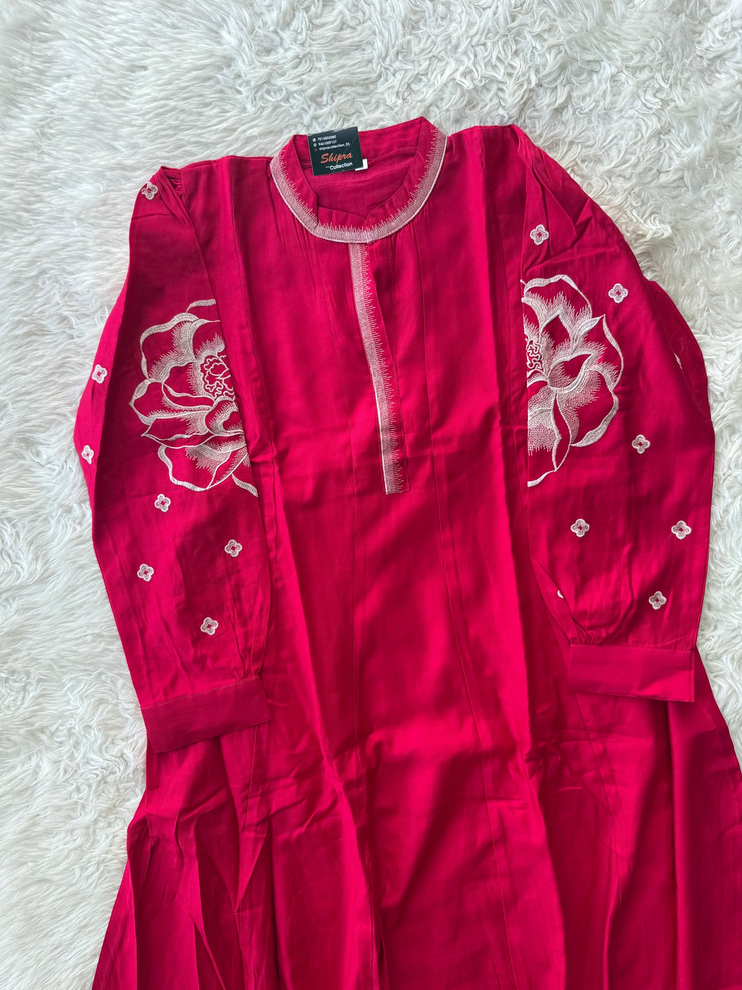 Pure Muslin Silk Kurti Pant Dupatta Set