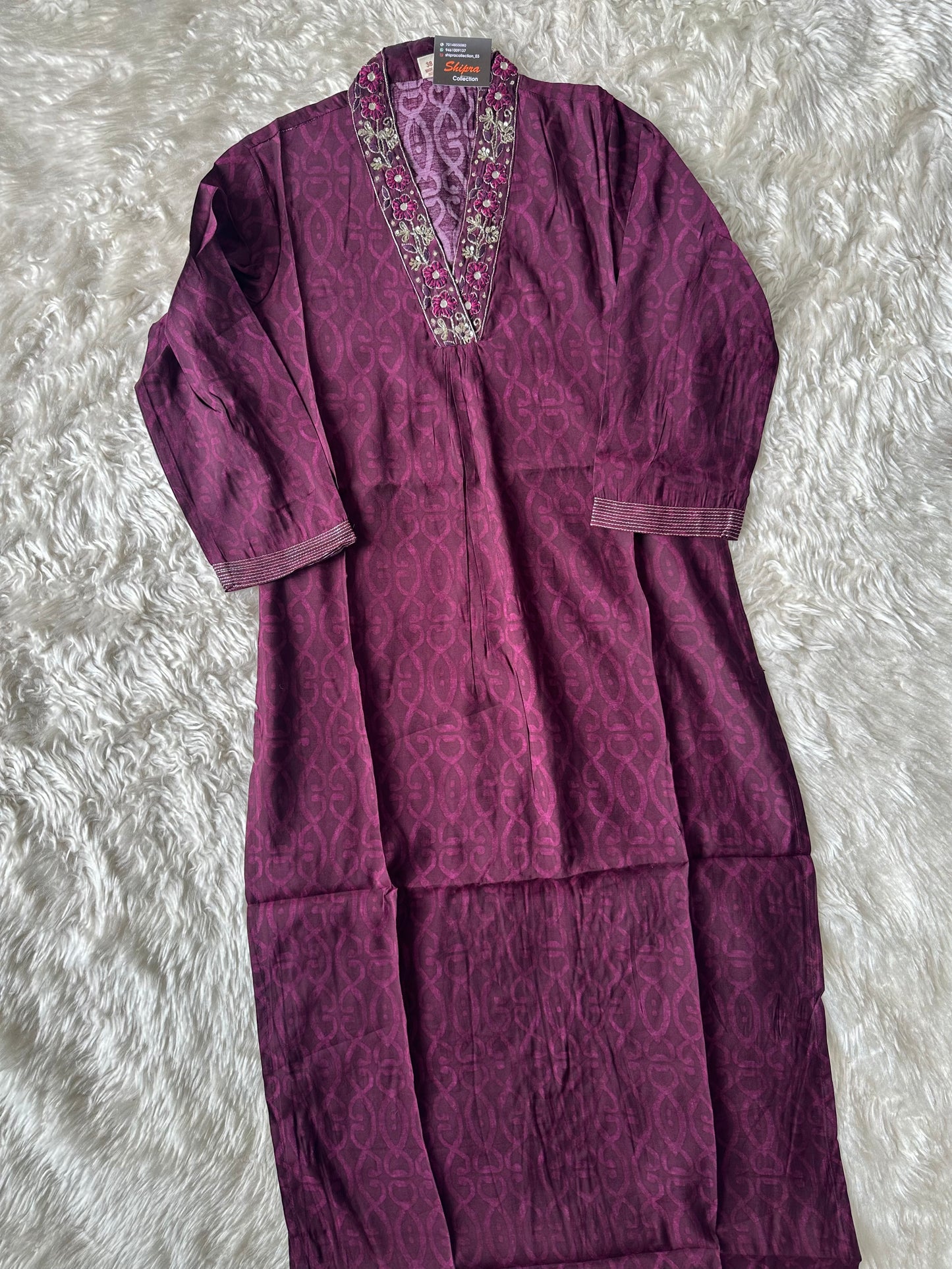 Pure Muslin Silk kurti