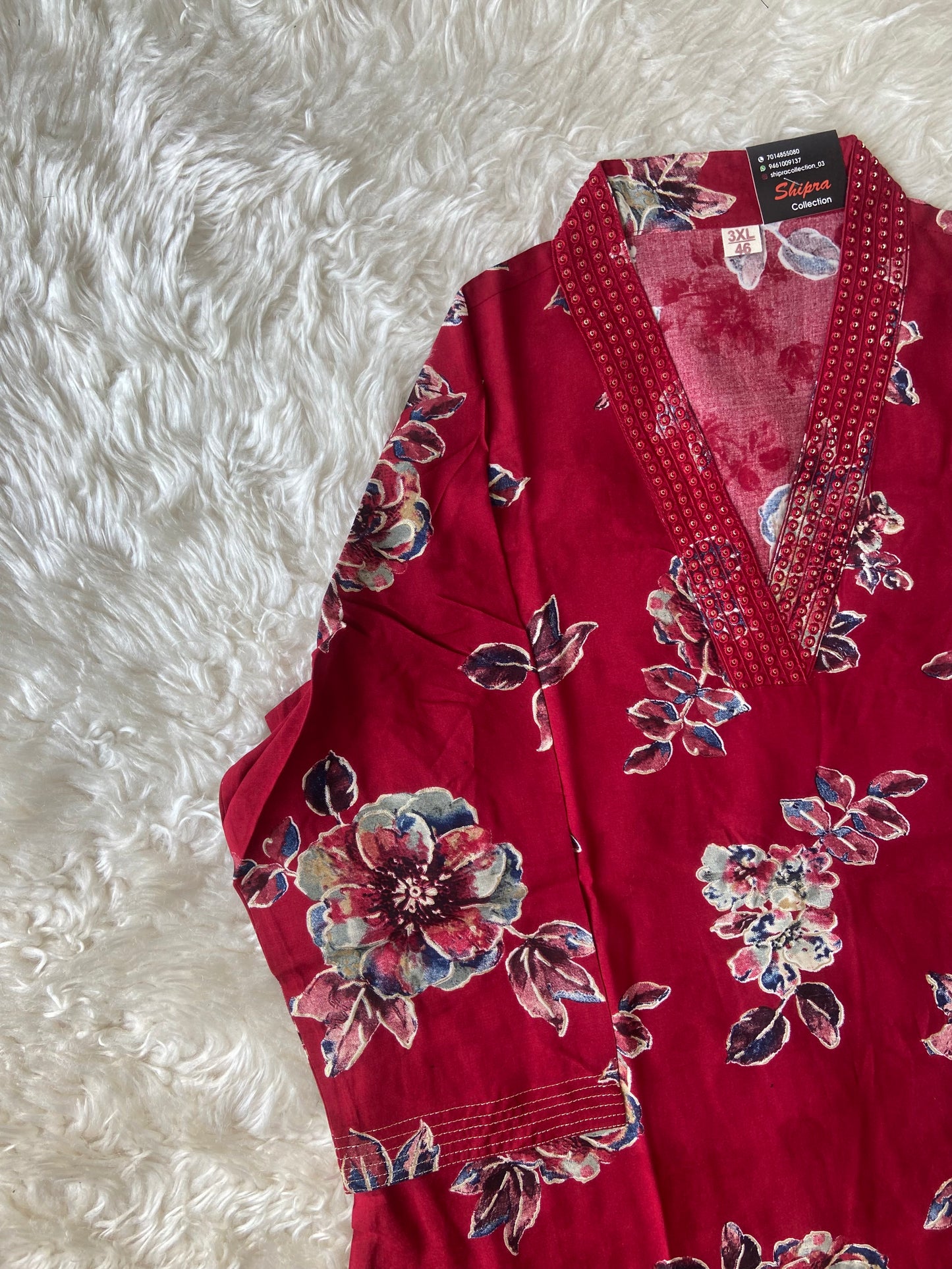 Rayon Kurti Pant Set