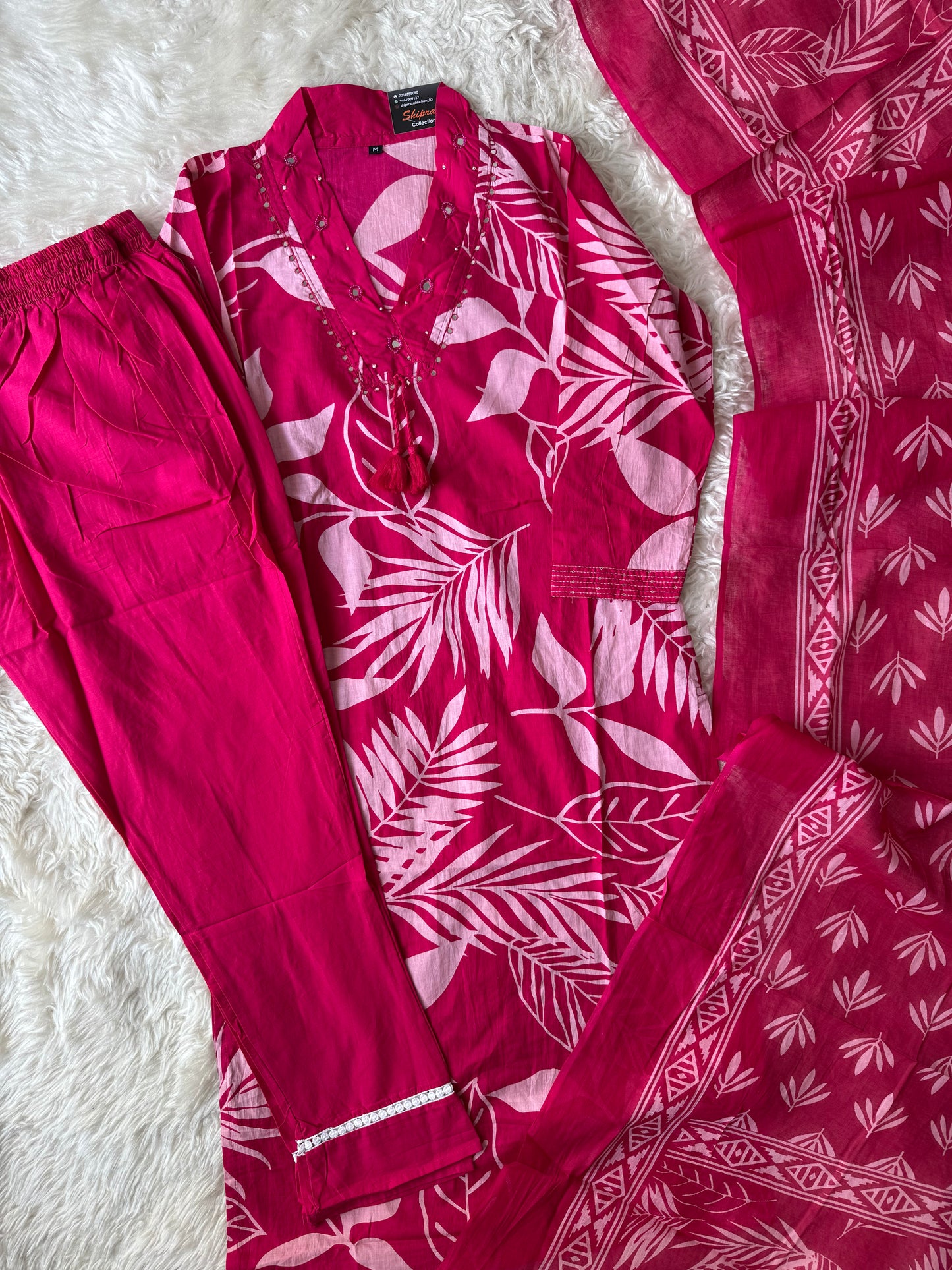 Budget Friendly Kurti Pant Dupatta Set