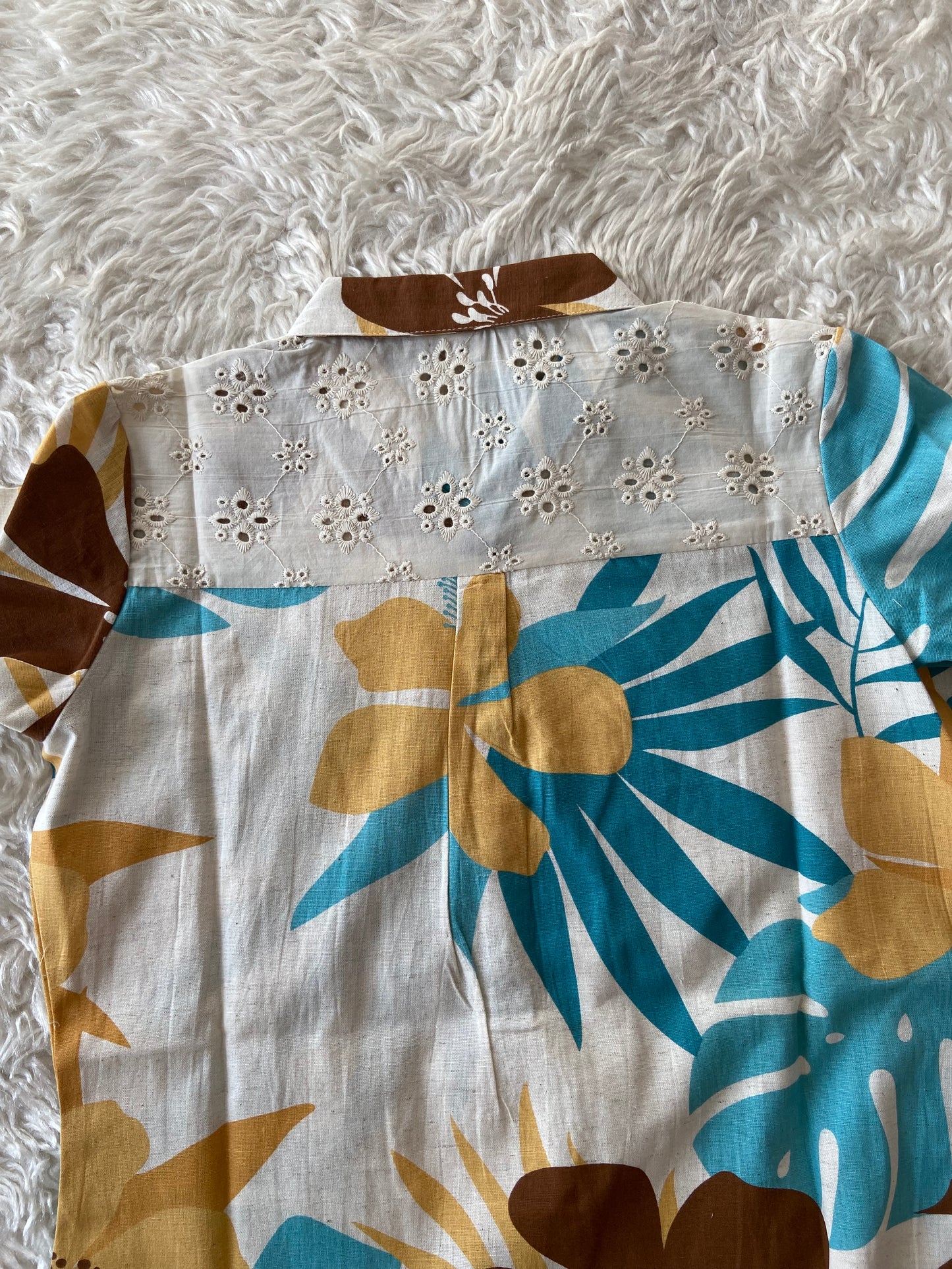 Khadi Cotton kurti with Lace details