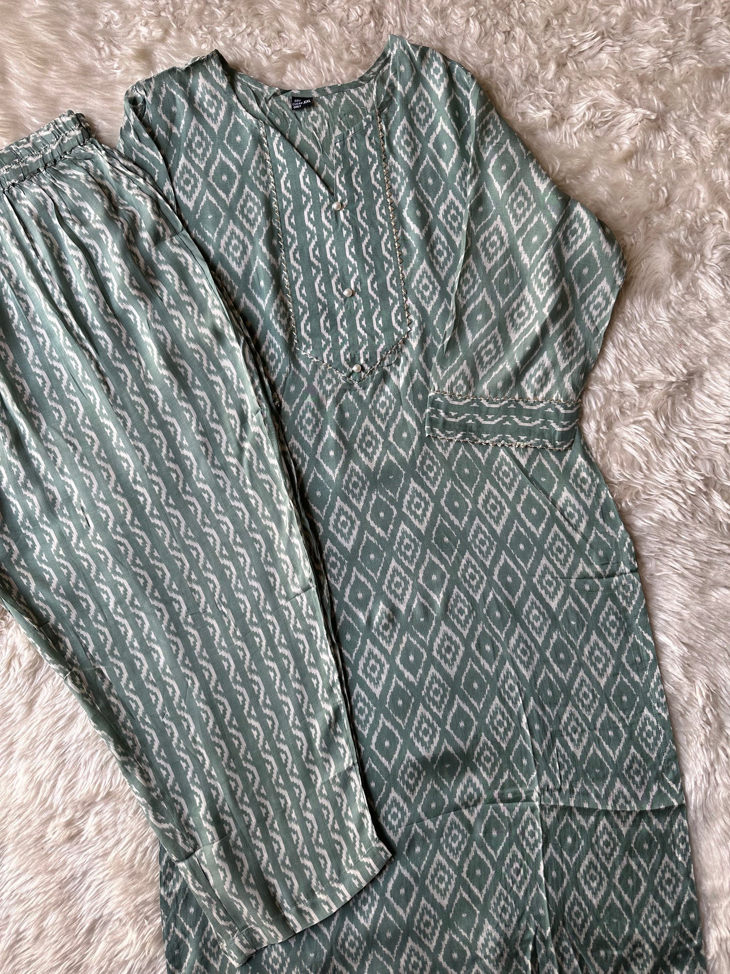 Premium Muslin Silk Kurti Pant Set