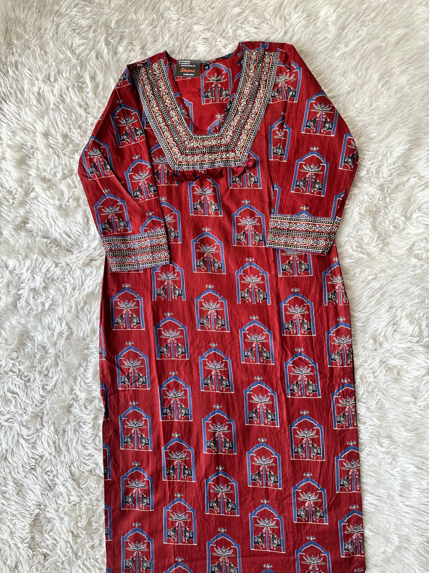 Pure Cotton Kurti Pant Dupatta Set